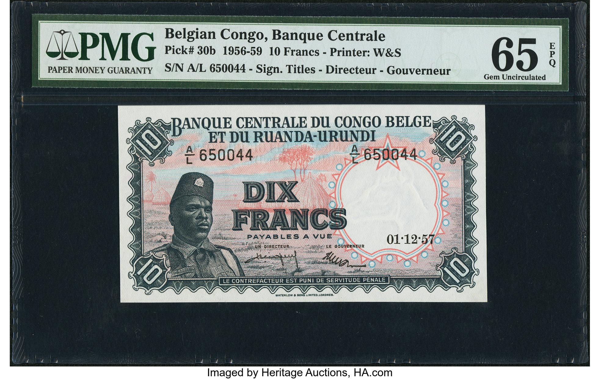 image for: Belgian Congo  10 francs(B310r)
