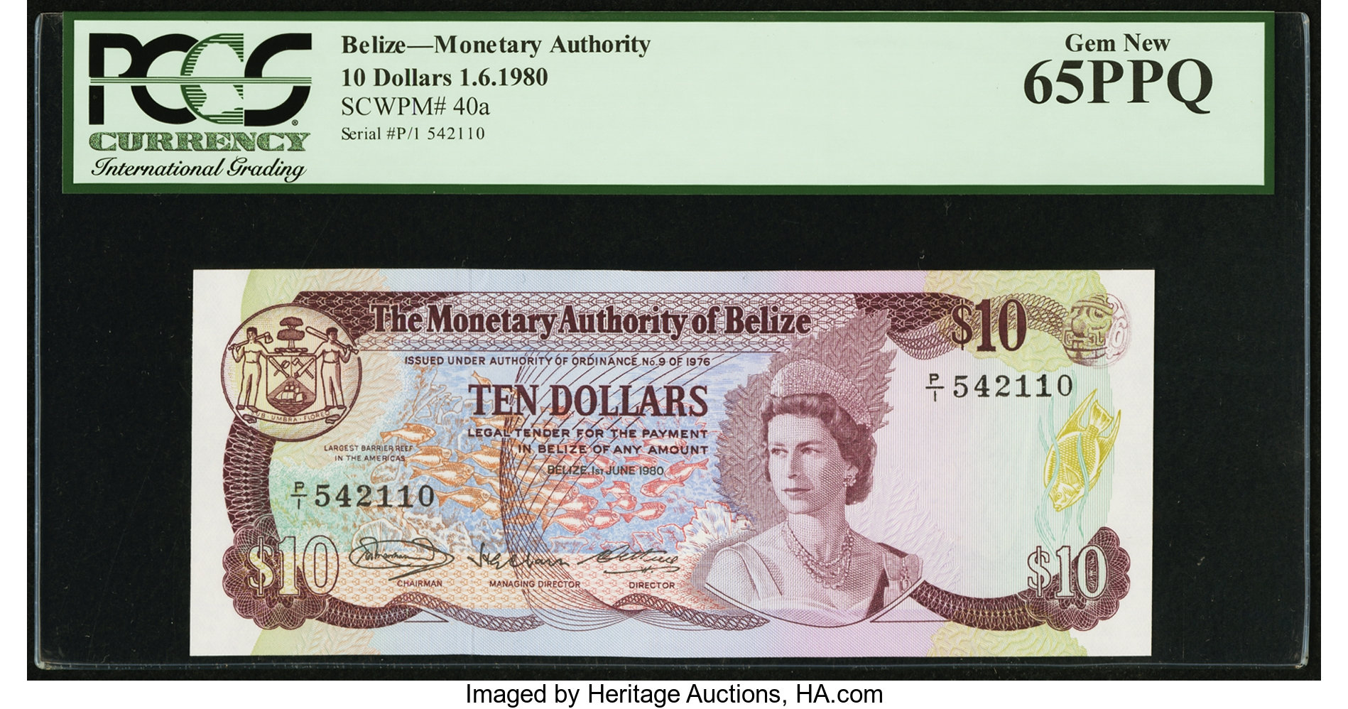 image for: Belize  10 dollars (B203as1)
