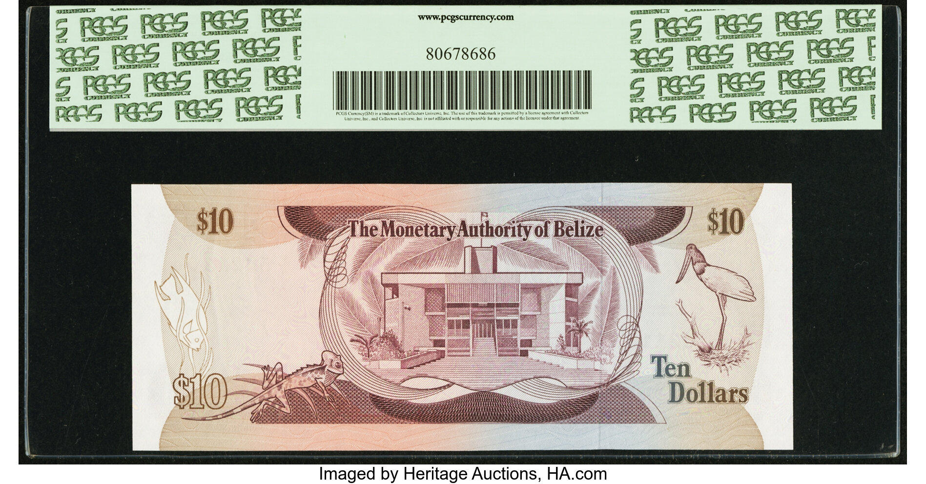 image for: Belize  10 dollars (B203as1)