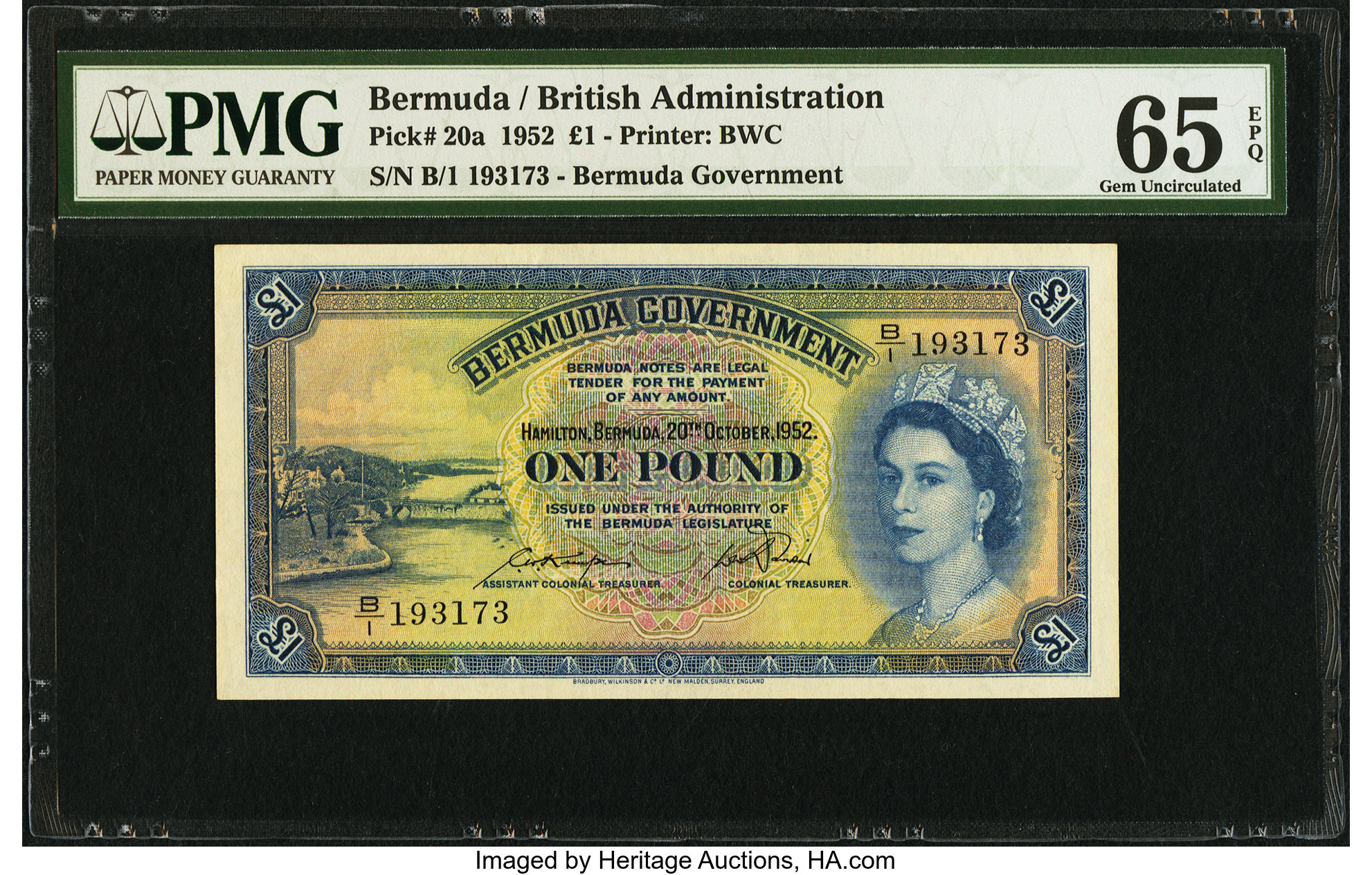 image for: Bermuda  1 pound (B121as1)