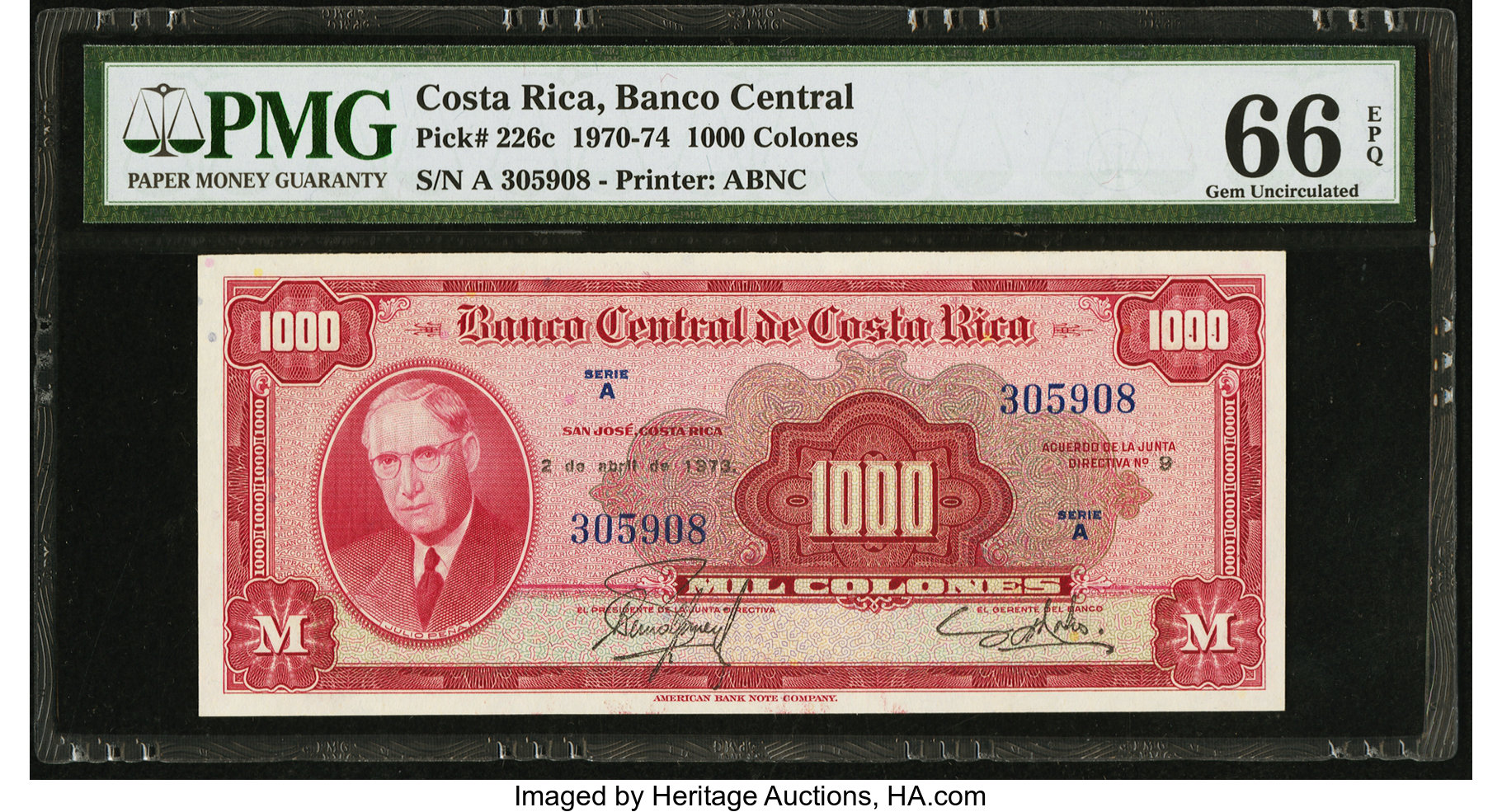 image for: Costa Rica  1,000 colones(B520u)