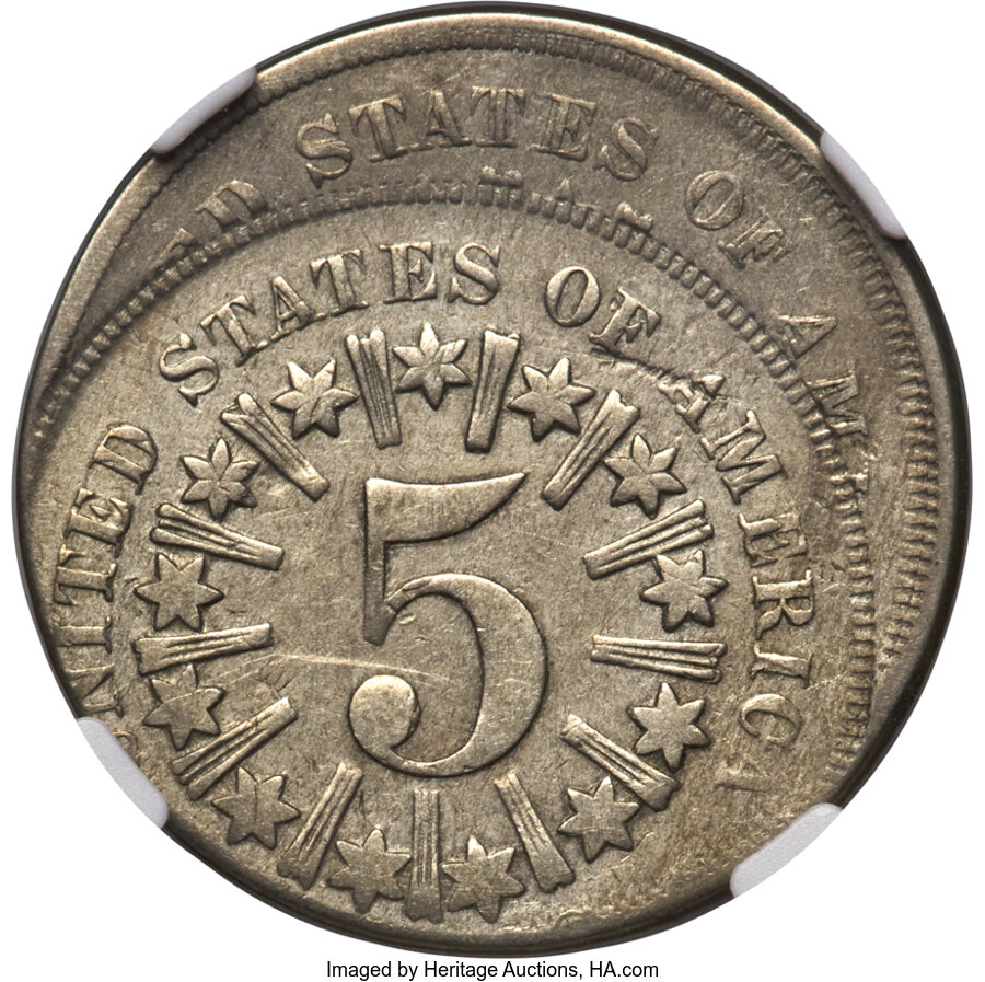 1866 5c Rays G4 thumbnail 11