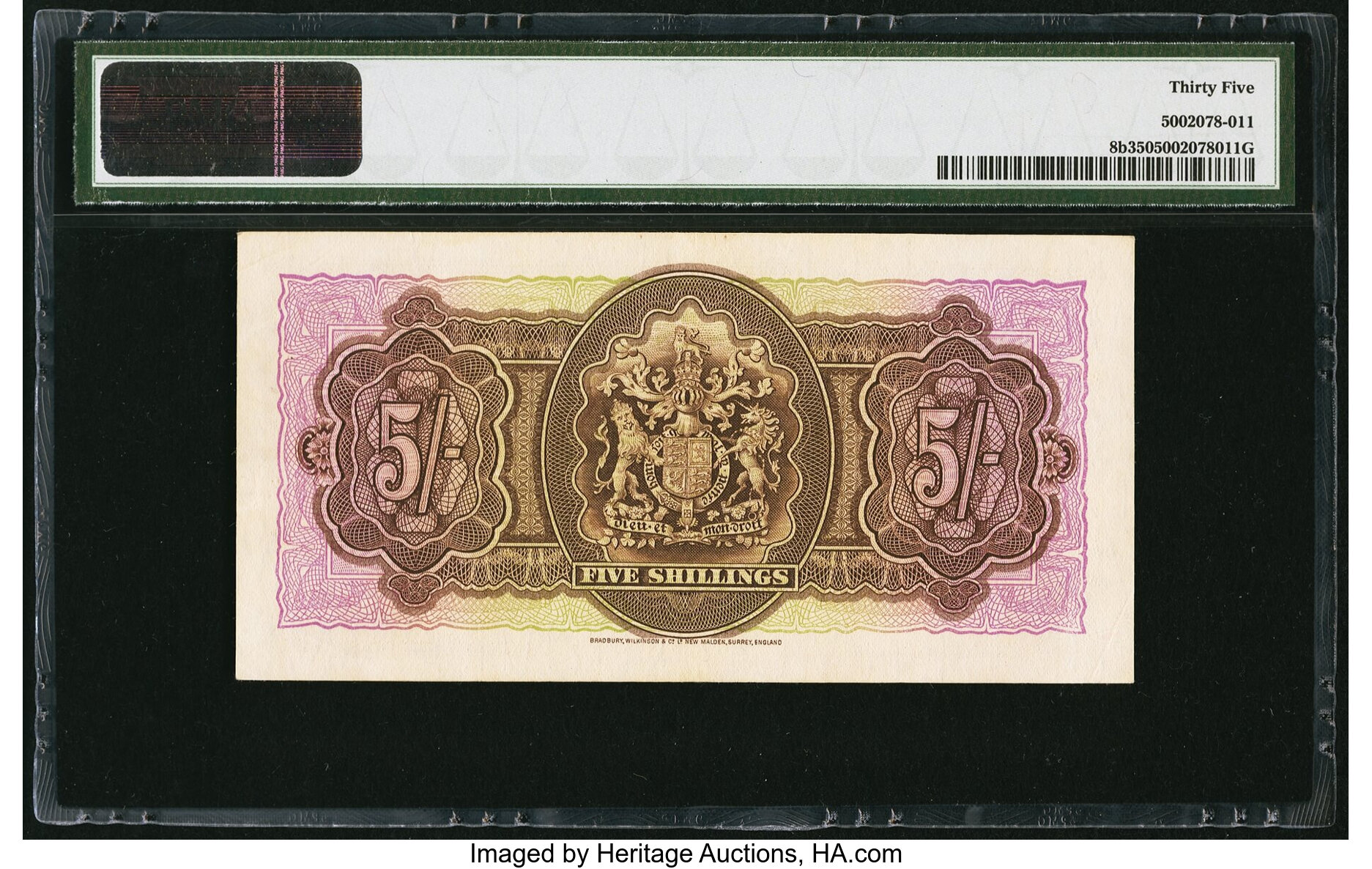 image for: Bermuda  5 shillings(B108b)