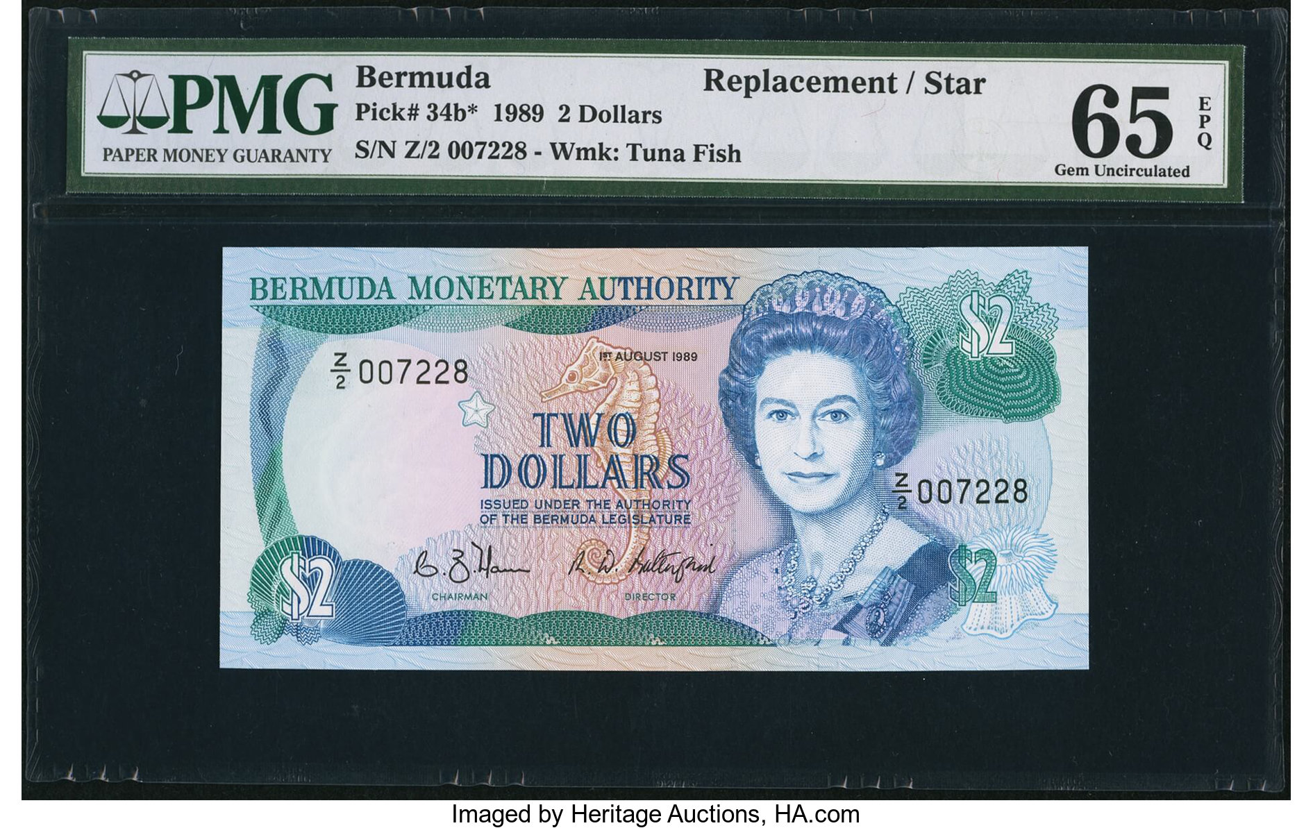 image for: Bermuda  2 dollars (B207b)
