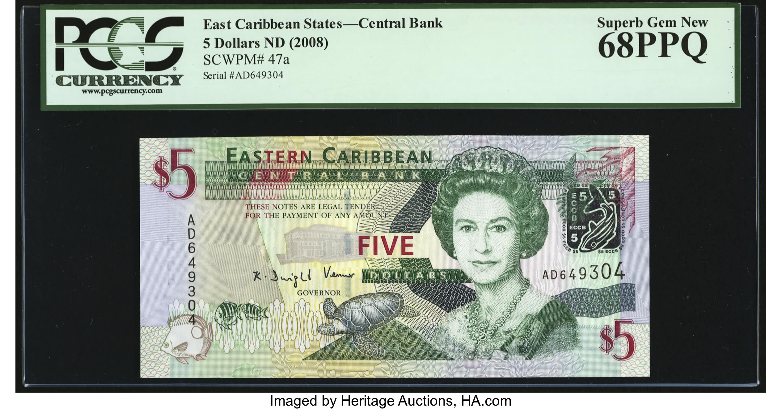 image for: East Caribbean States  5 dollars (B231az)