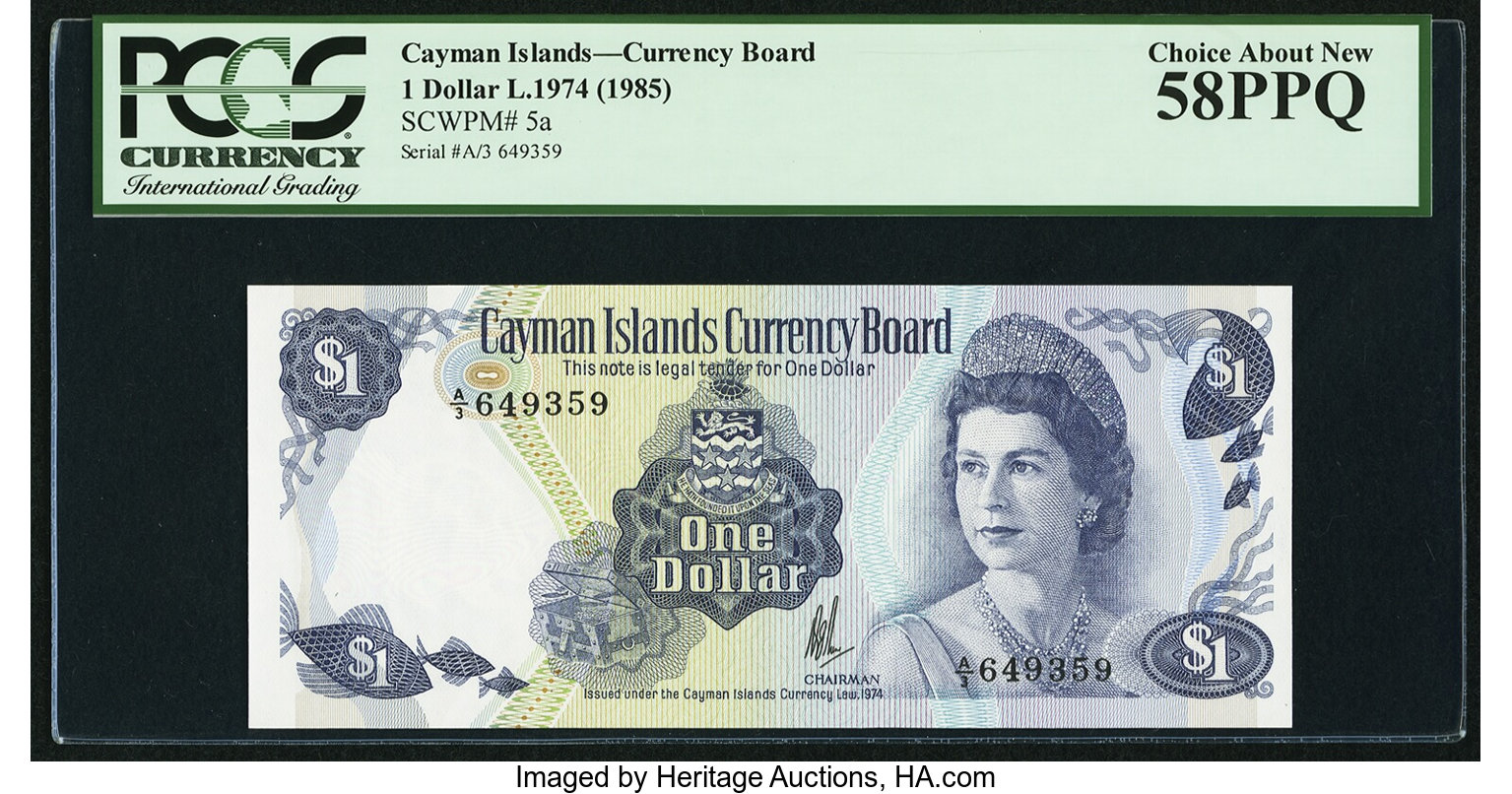 image for: Cayman Islands  1 dollar (B105a)