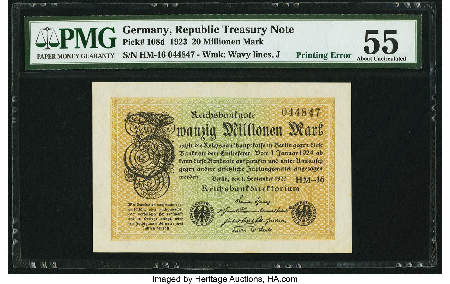 image for: Germany  zwanzig millionen -20,000,000- mark (B263b)