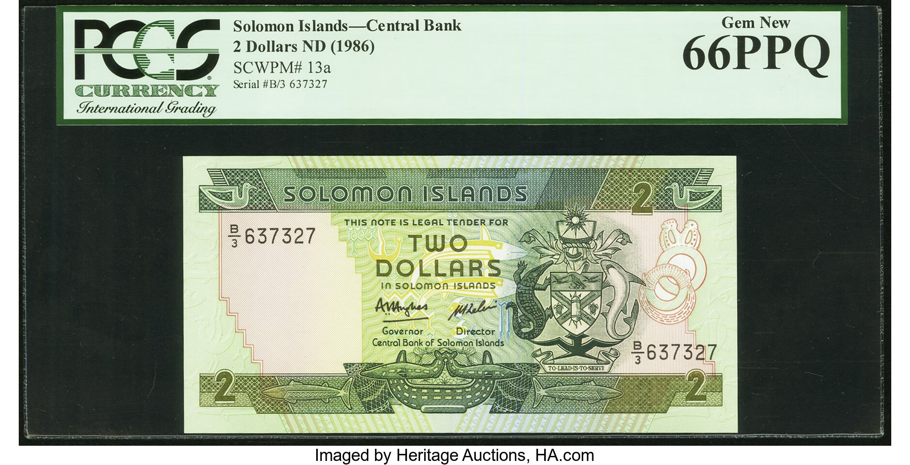 image for: Solomon Islands  2 dollars (B203az)
