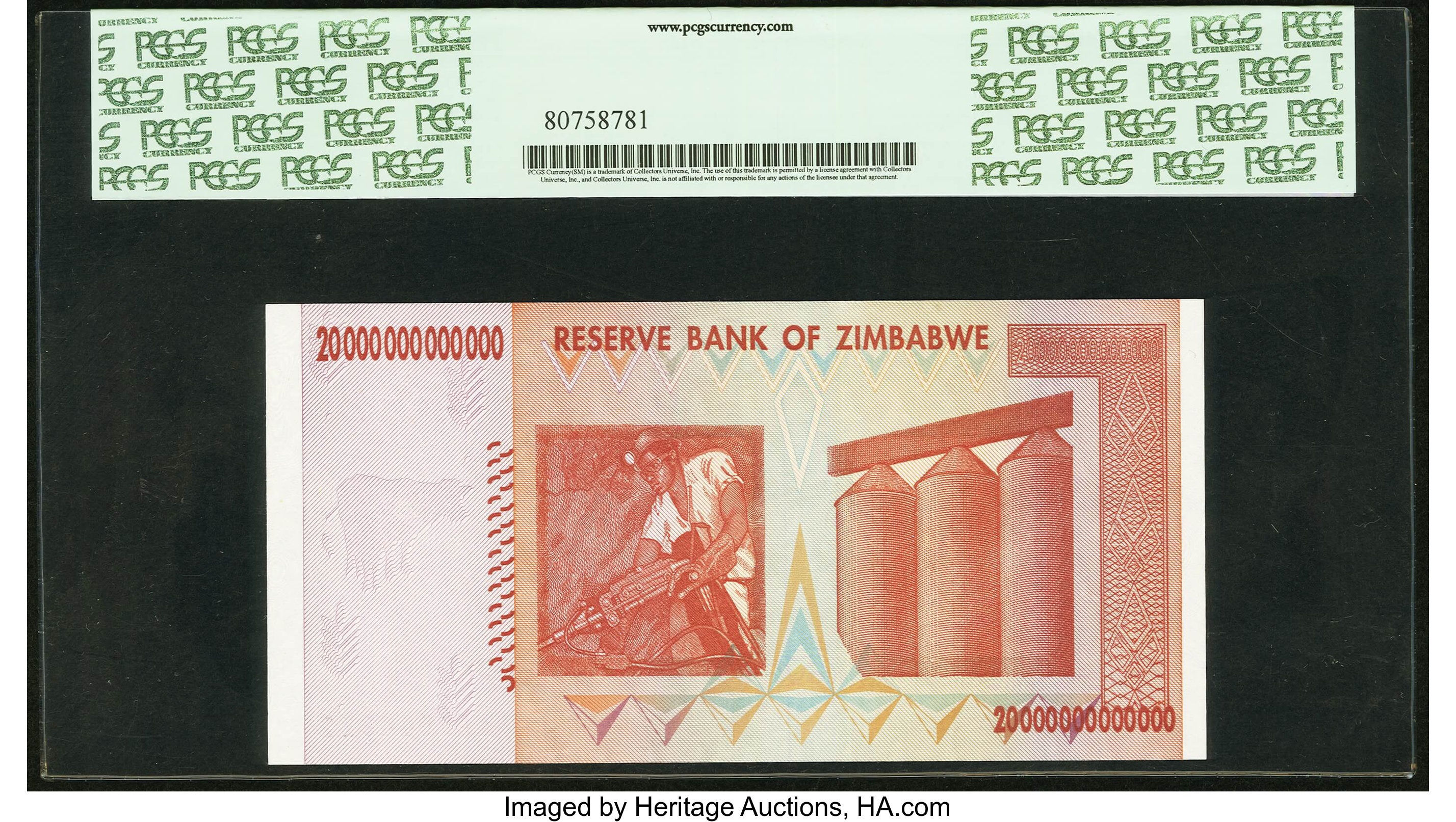 image for: Zimbabwe  20,000,000,000,000 dollars (B180az)