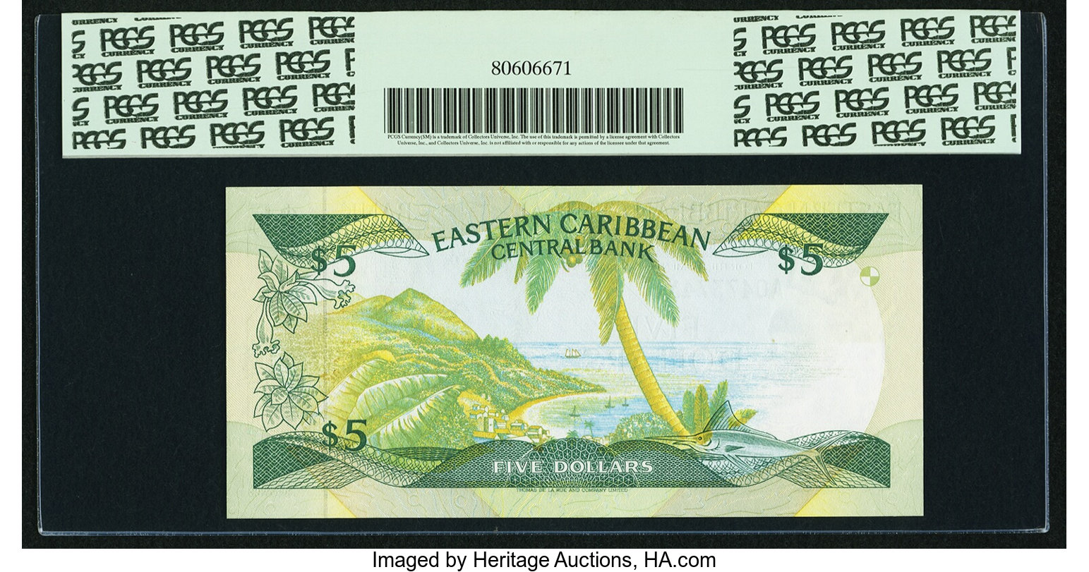 image for: East Caribbean States  5 dollars (B202m)