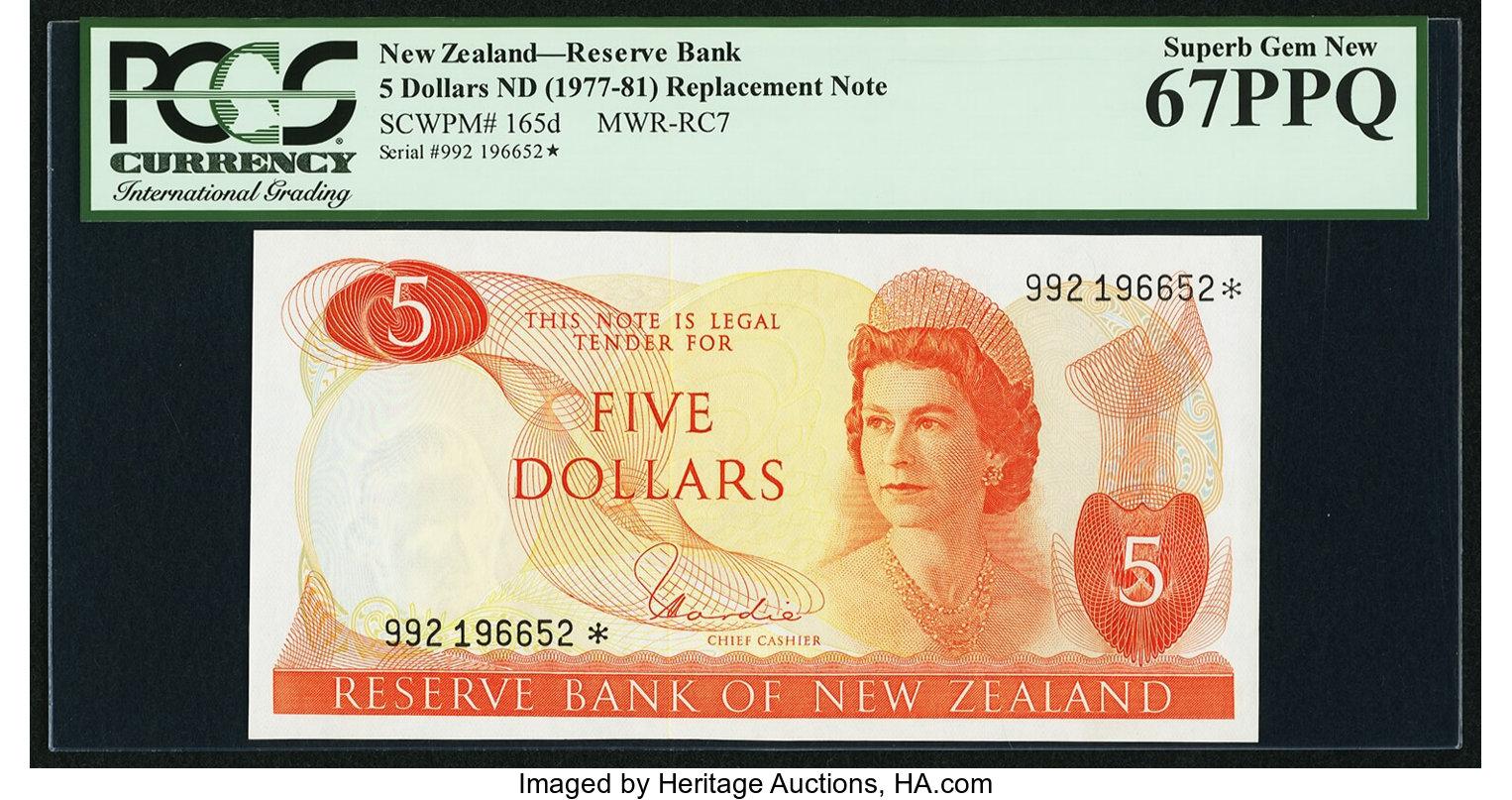 image for: New Zealand  5 dollars (B112dz)