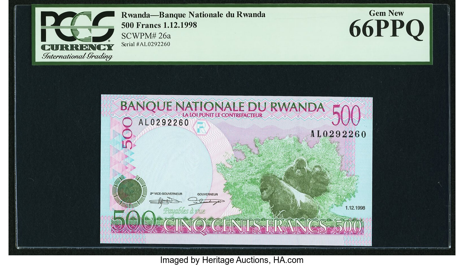 image for: Rwanda  500 francs (B125z)