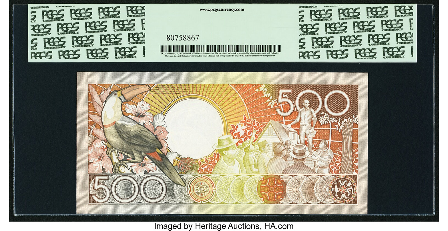 image for: Suriname  500 gulden (guilders)(B5213)