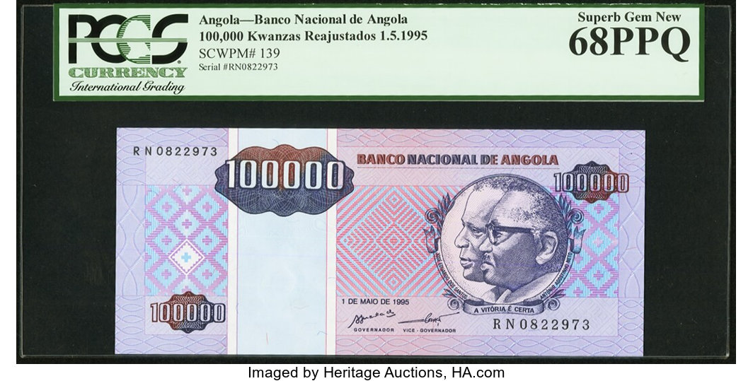 image for: Angola  100,000 kwanzas reajustados(B530as)
