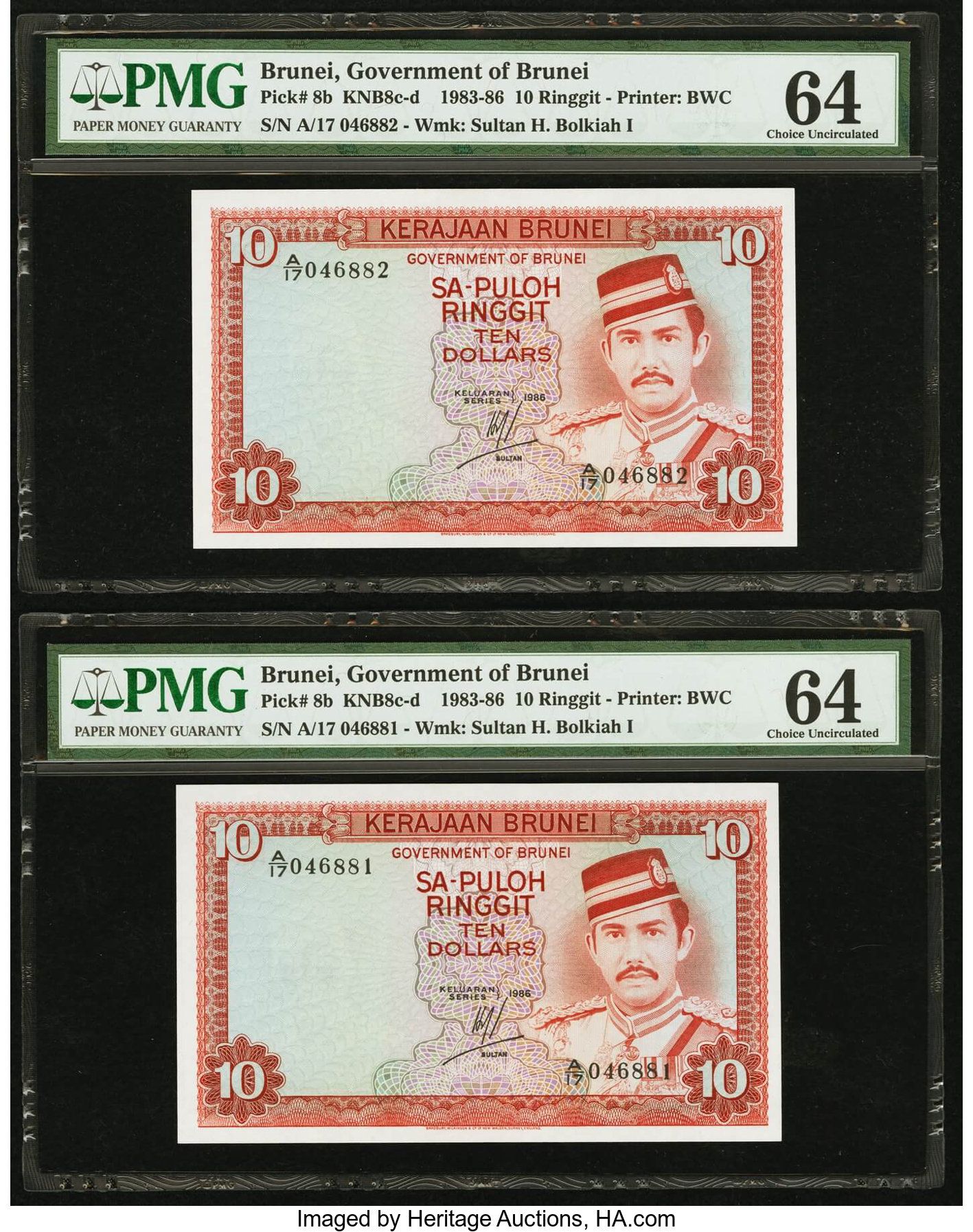 image for: Brunei  10 dollars (B108c)