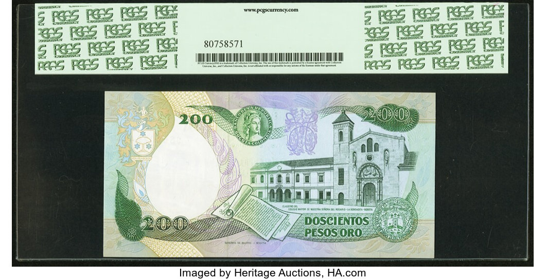 image for: Colombia  200 pesos oro(B967c)