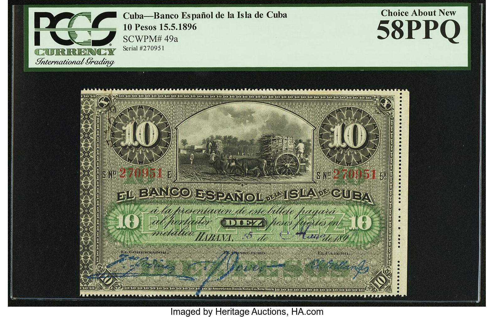 image for: Cuba  10 pesos fuertes (B307d)