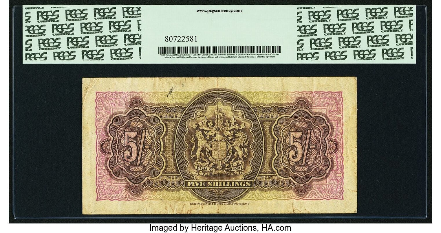 image for: Bermuda  5 shillings(B108bs2)