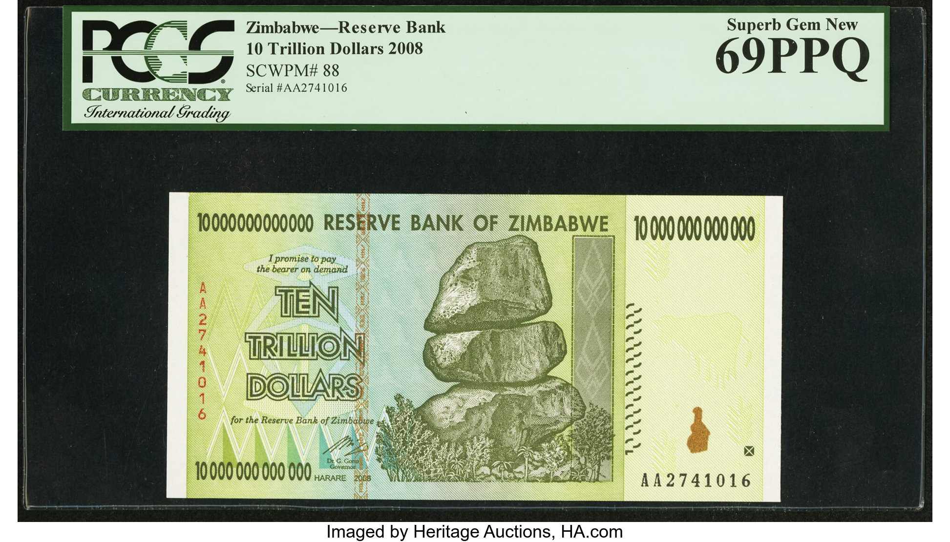 image for: Zimbabwe  10,000,000,000,000 dollars (B179a)