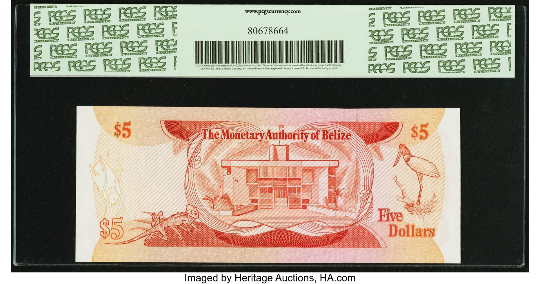 image for: Belize  5 dollars (B202as1)