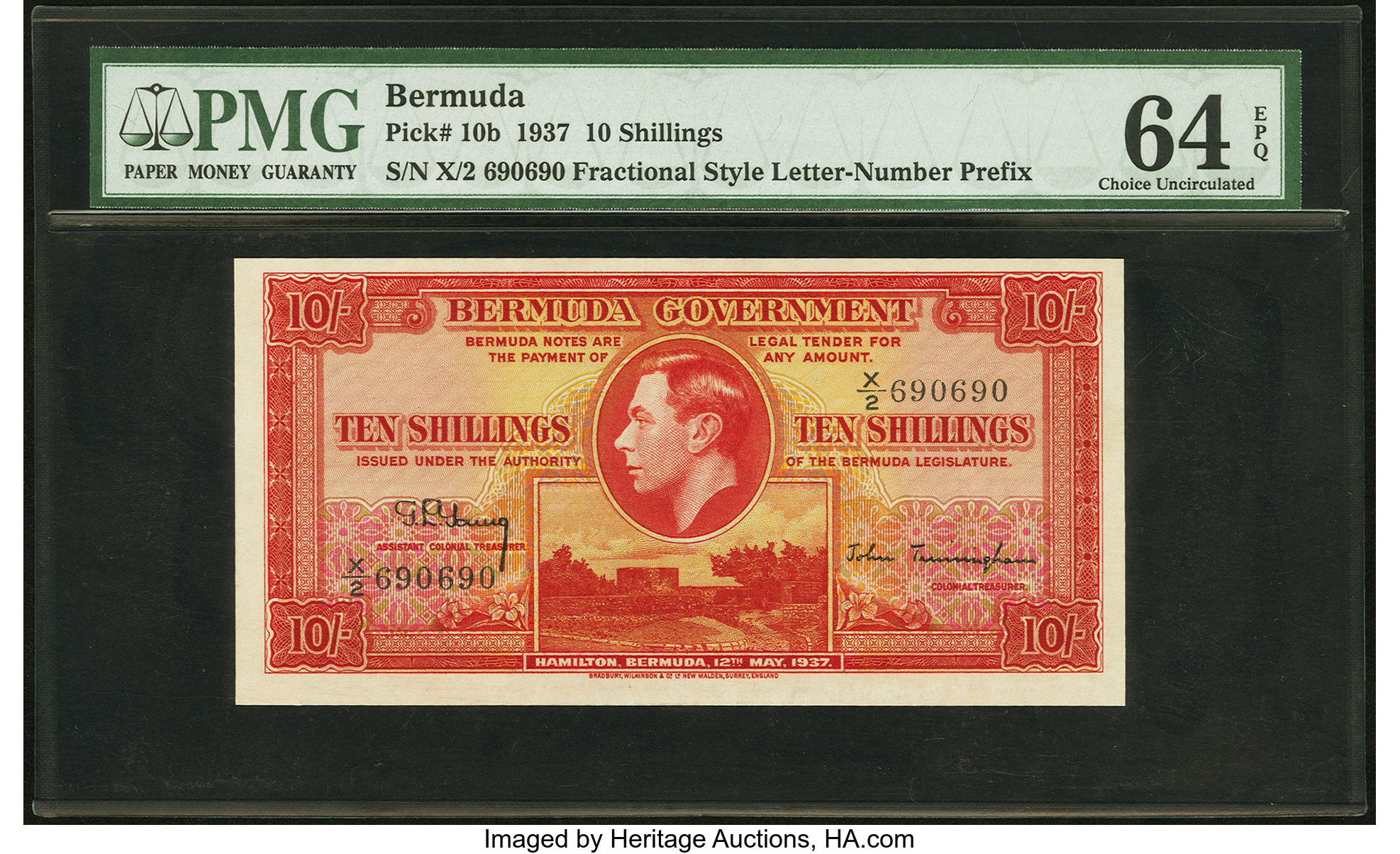 image for: Bermuda  10 shillings(B110bs)