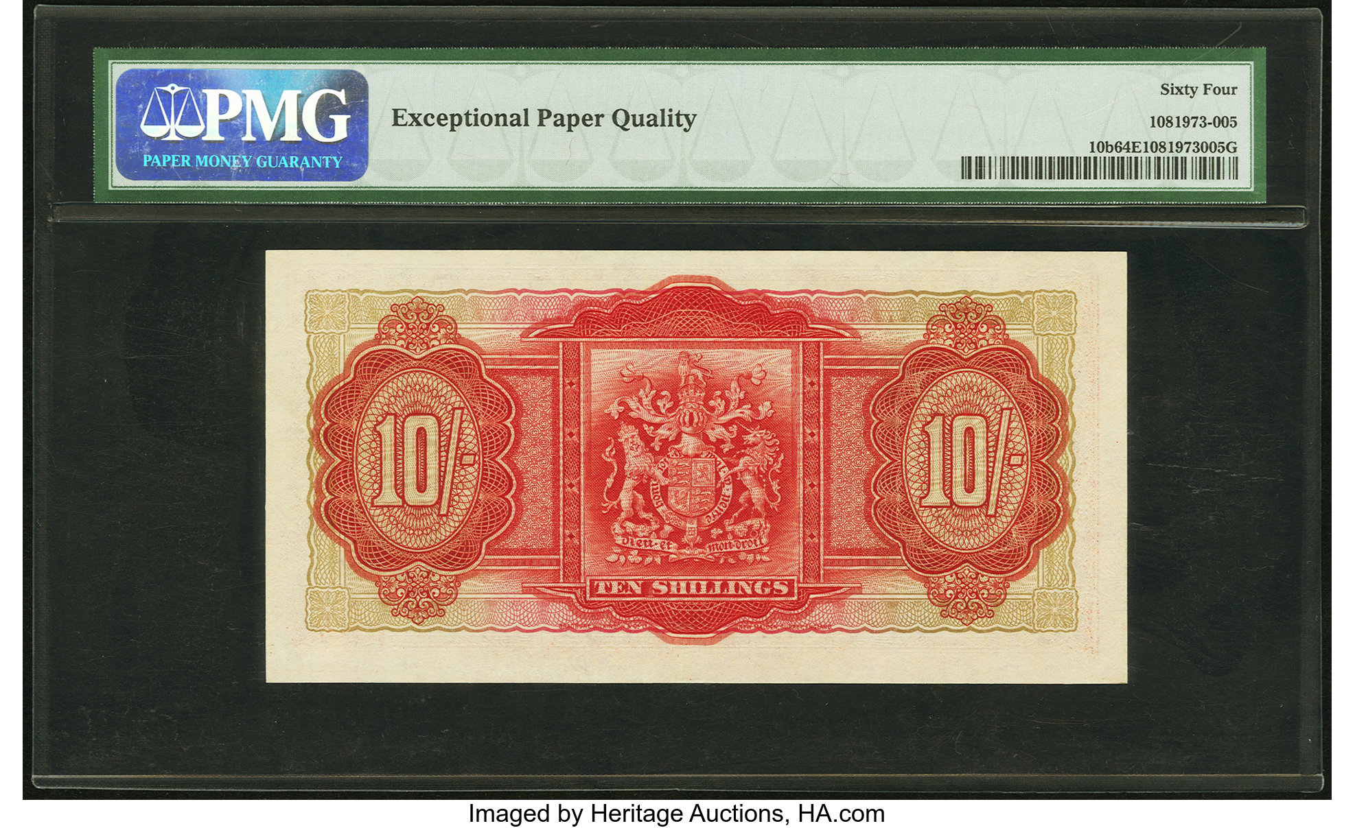 image for: Bermuda  10 shillings(B110bs)