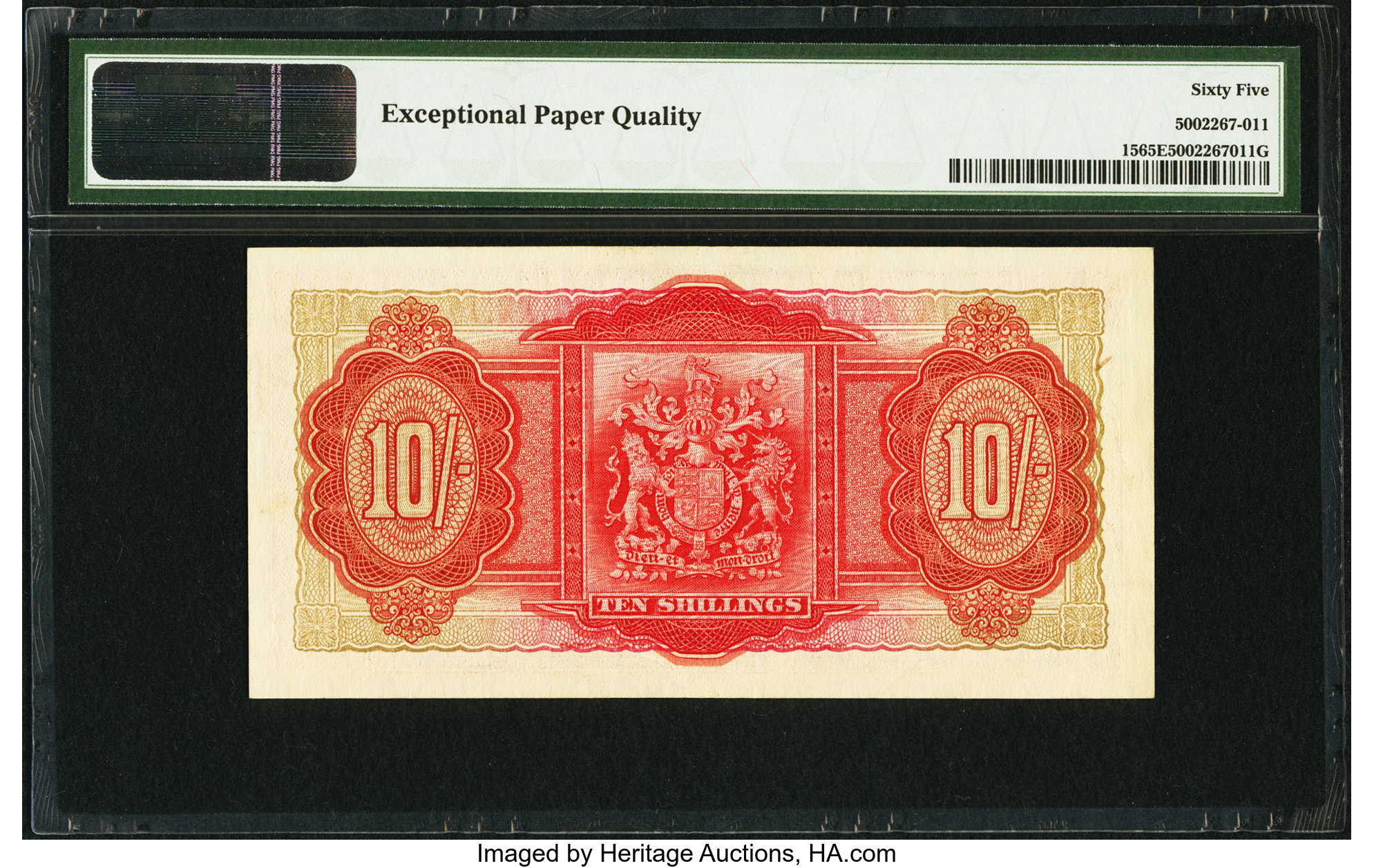 image for: Bermuda  10 shillings(B116a)