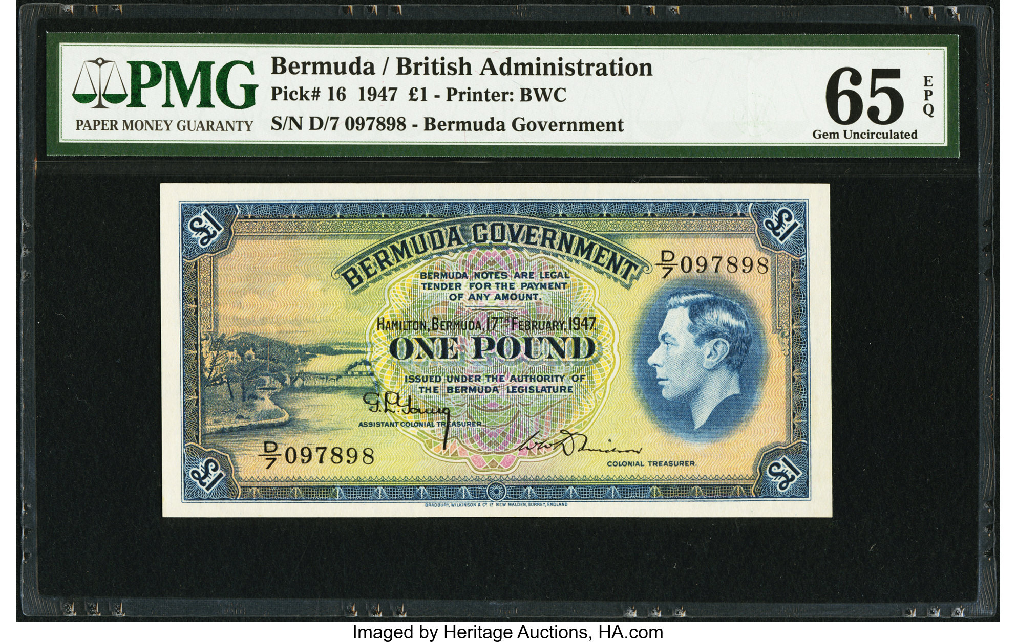 image for: Bermuda  1 pound(B117a)
