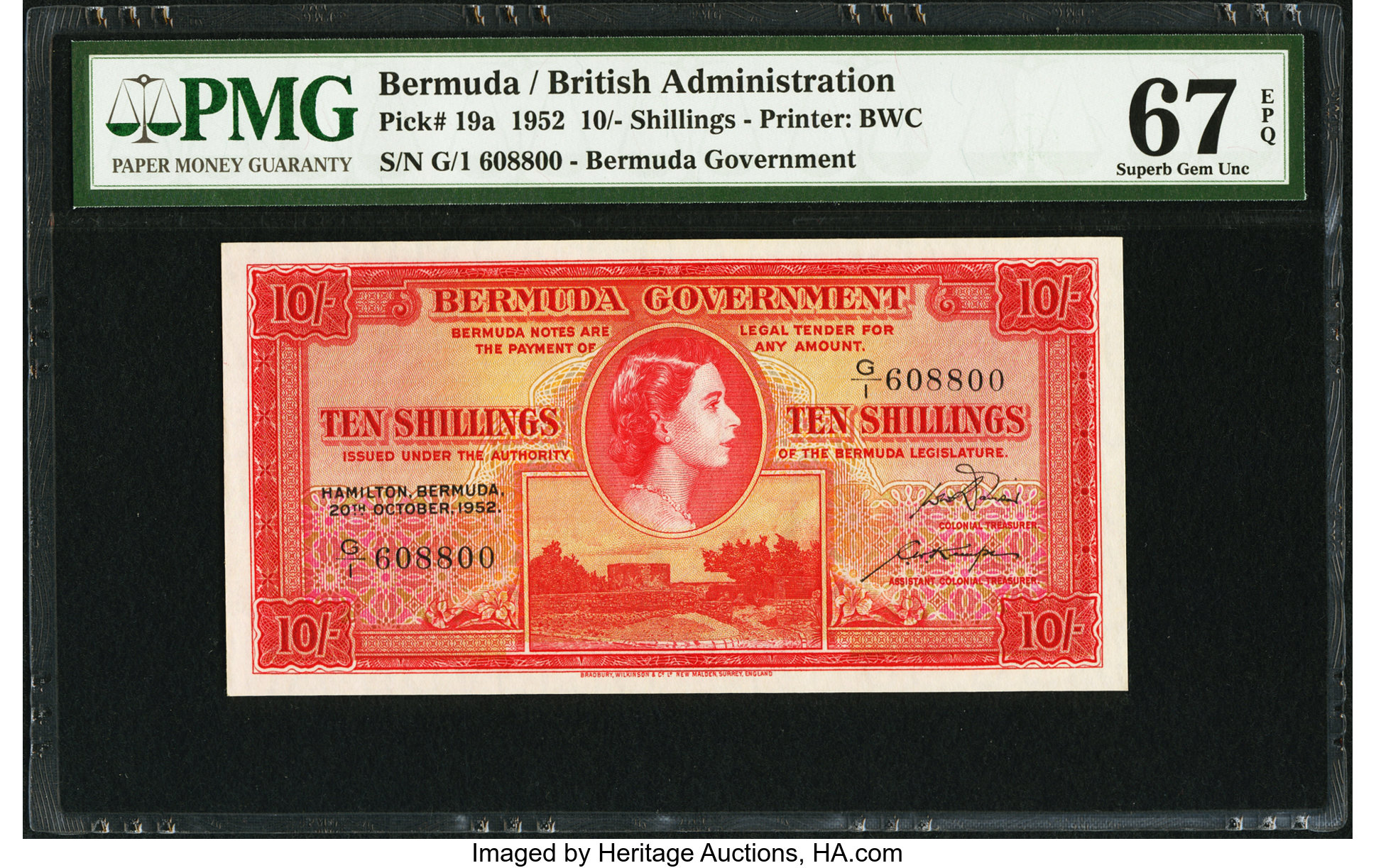 image for: Bermuda  10 shillings (B120c)