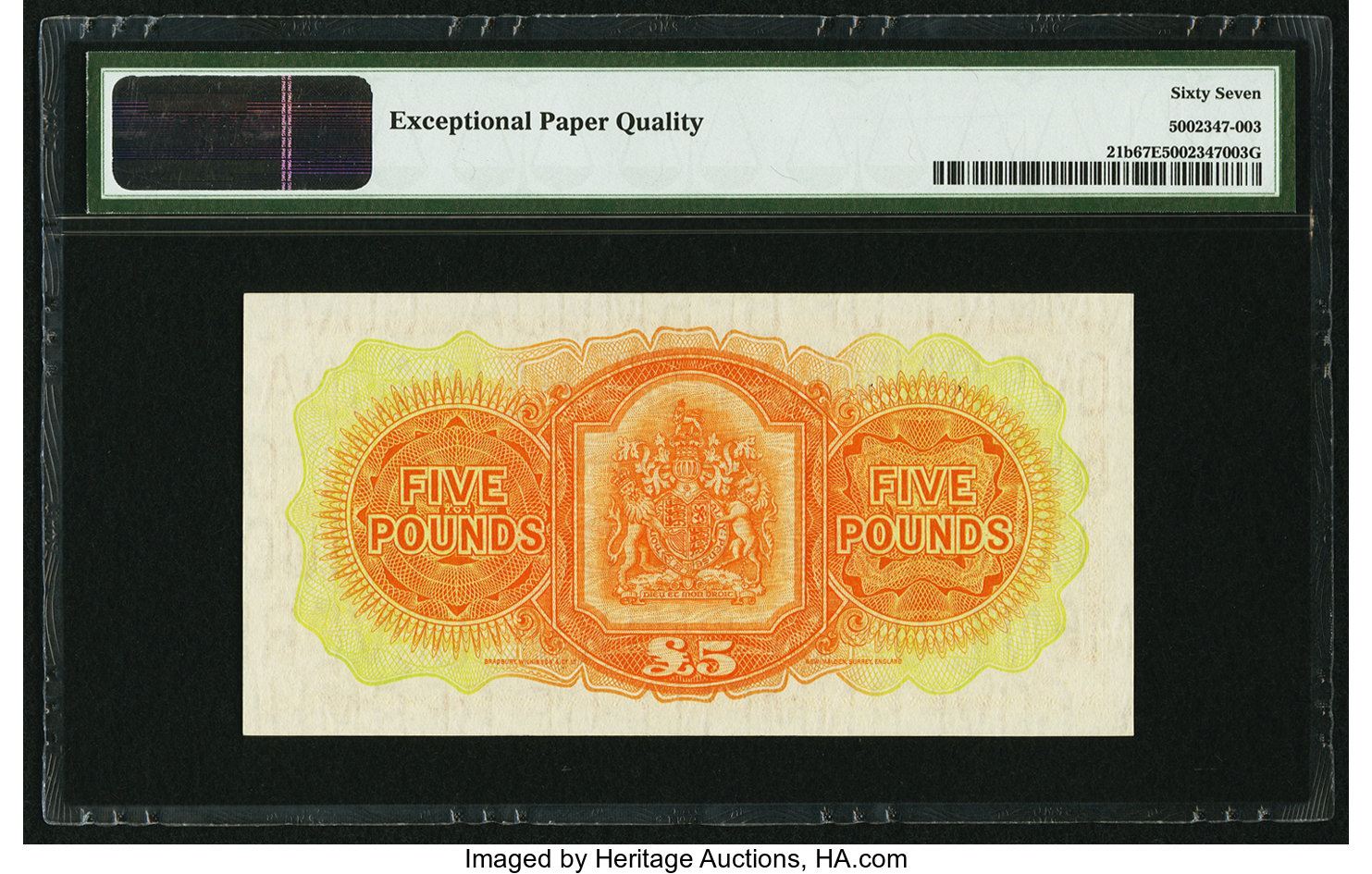 image for: Bermuda  5 pounds (B122a)