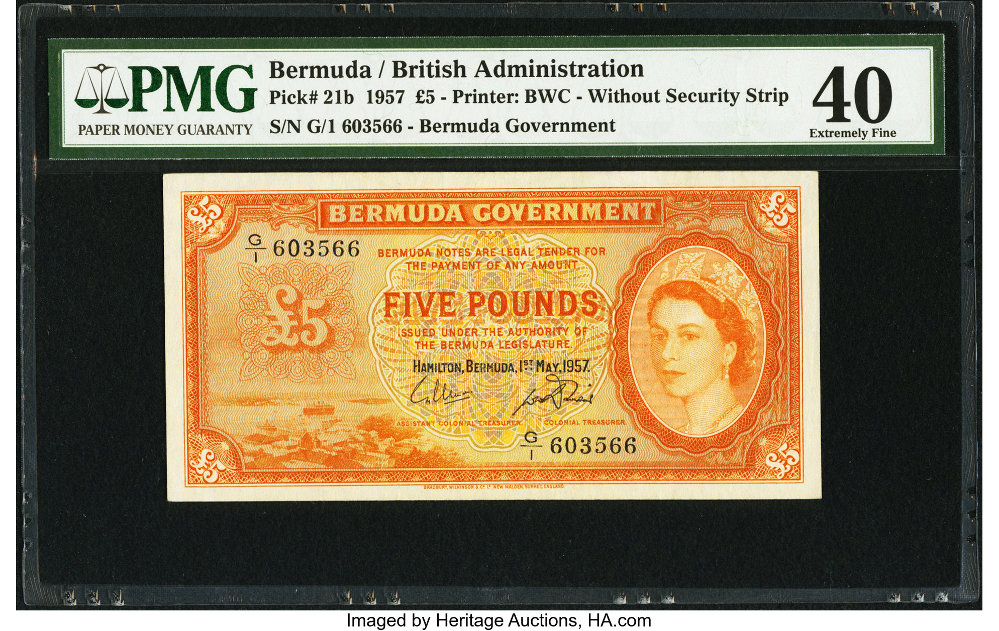 image for: Bermuda  5 pounds (B122a)