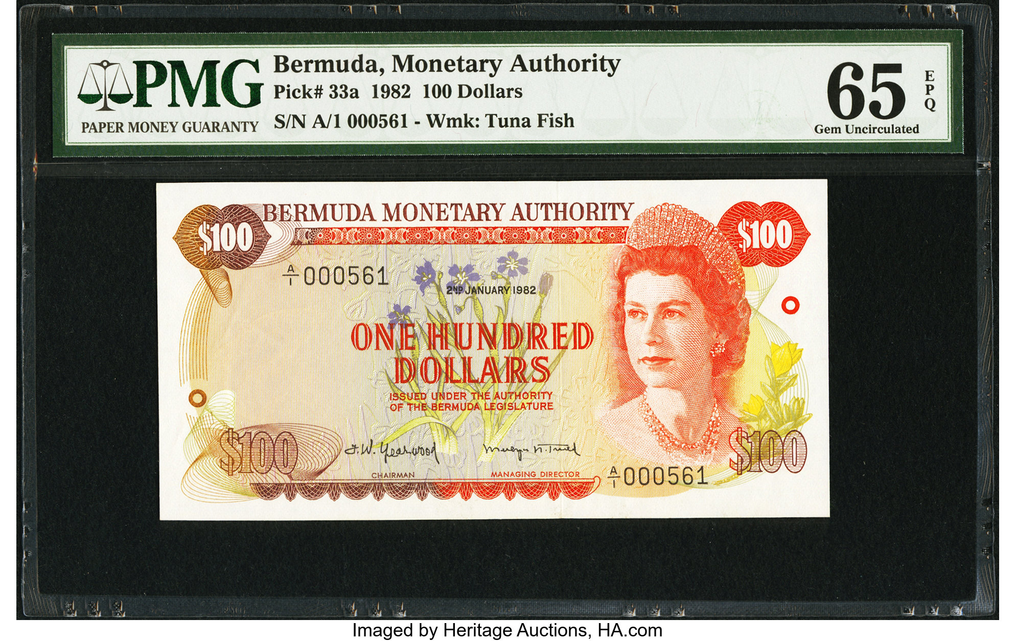 image for: Bermuda  100 dollars (B206c)