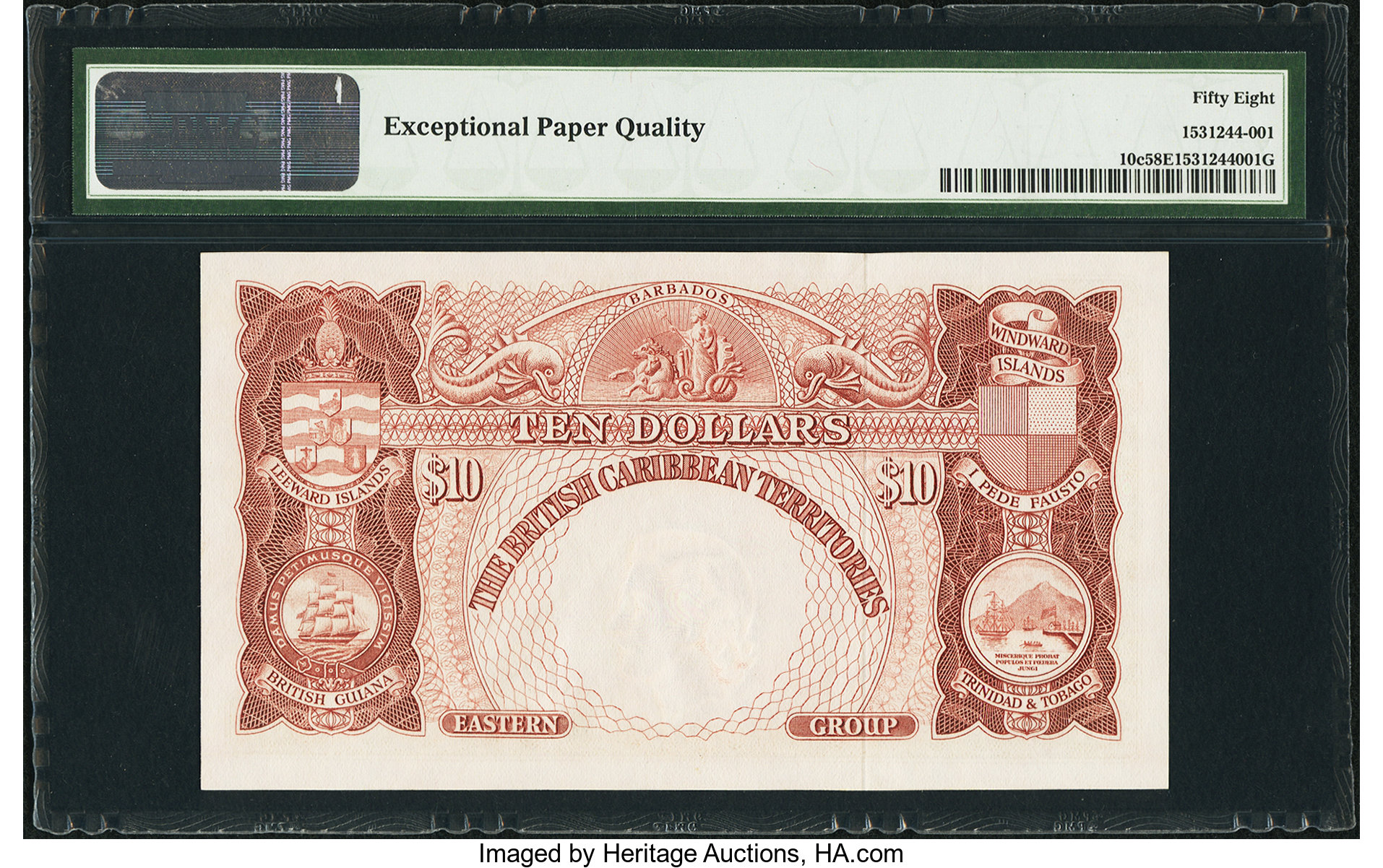 image for: British Caribbean Territories  10 dollars(B110f)