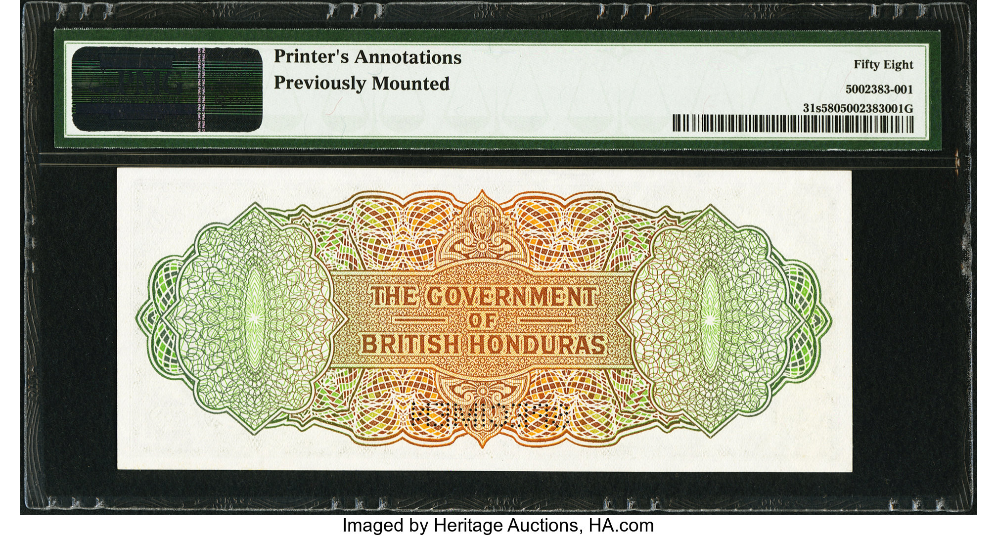 image for: British Honduras  10 dollars (B130as)