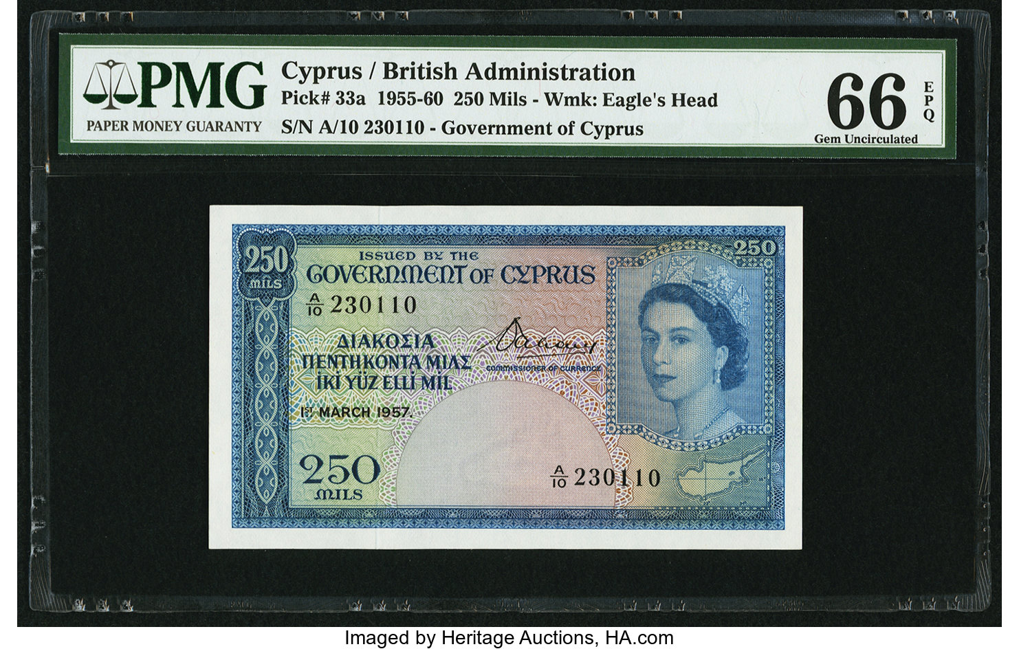 image for: Cyprus  250 mils (B133a)