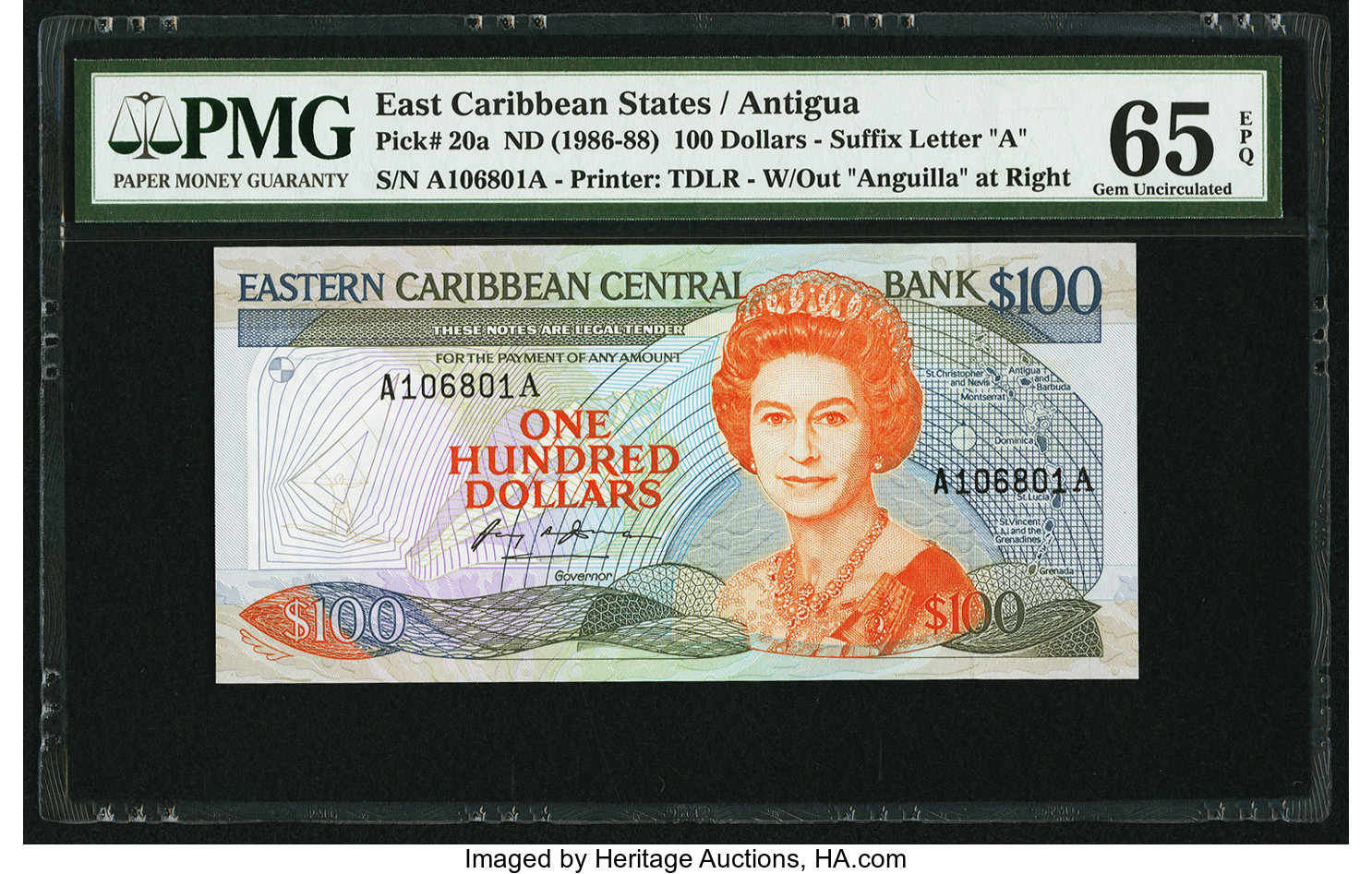 image for: East Caribbean States  100 dollars (B204g)