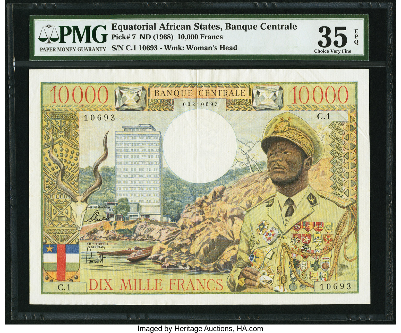 image for: Equatorial African States  10,000 francs(B205as2)