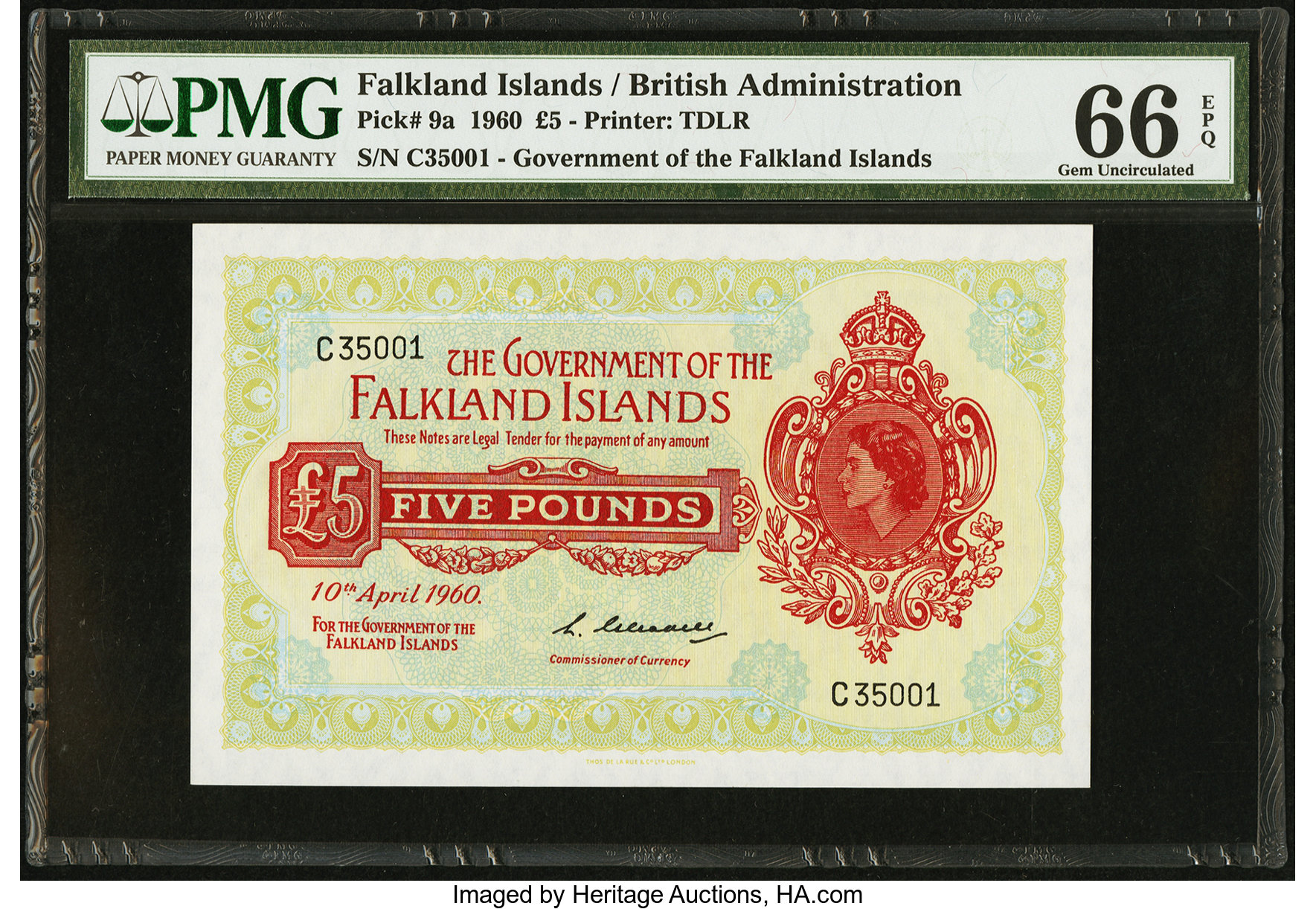 image for: Falkland Islands  5 pounds (B214bs1)