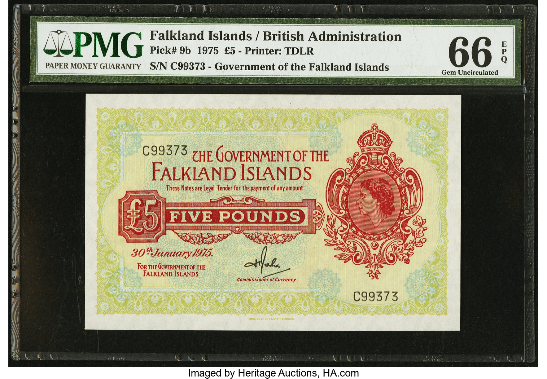 image for: Falkland Islands  5 pounds (B214bs1)