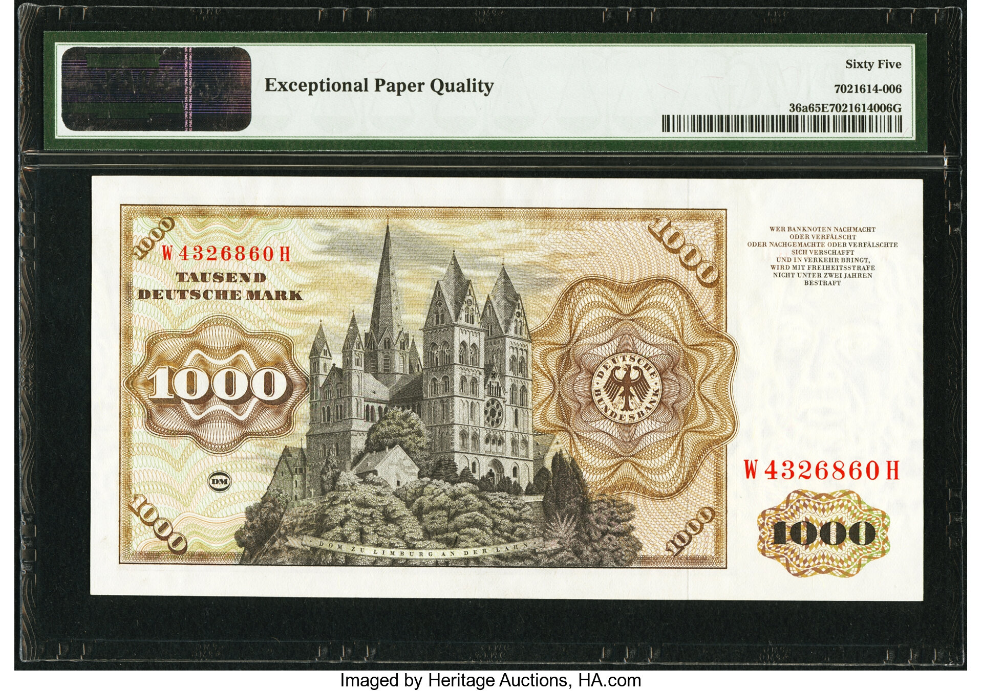 image for: Germany, Federal Republic of  1,000 deutsche mark (B207b)