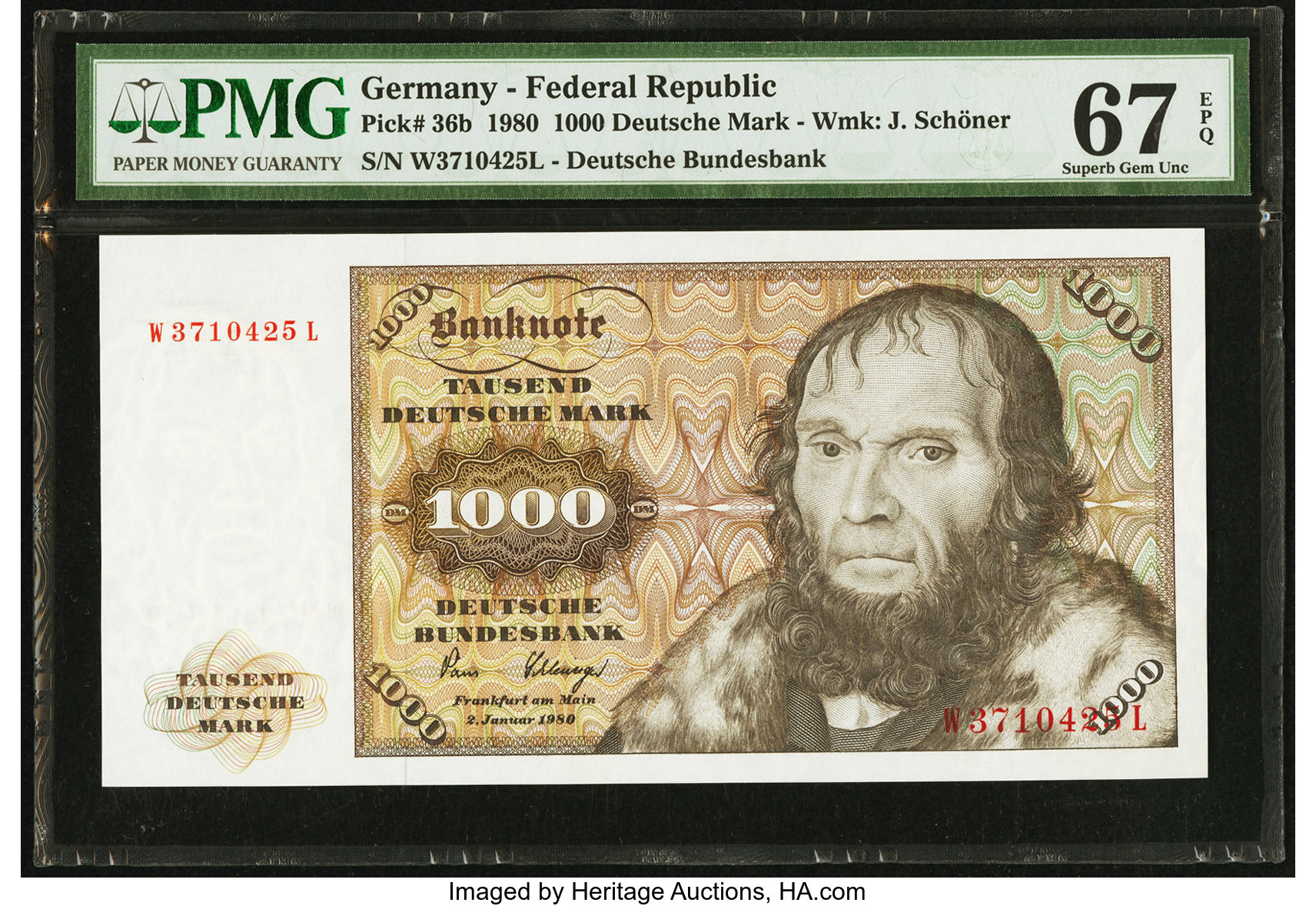 image for: Germany, Federal Republic of  1,000 deutsche mark (B207b)
