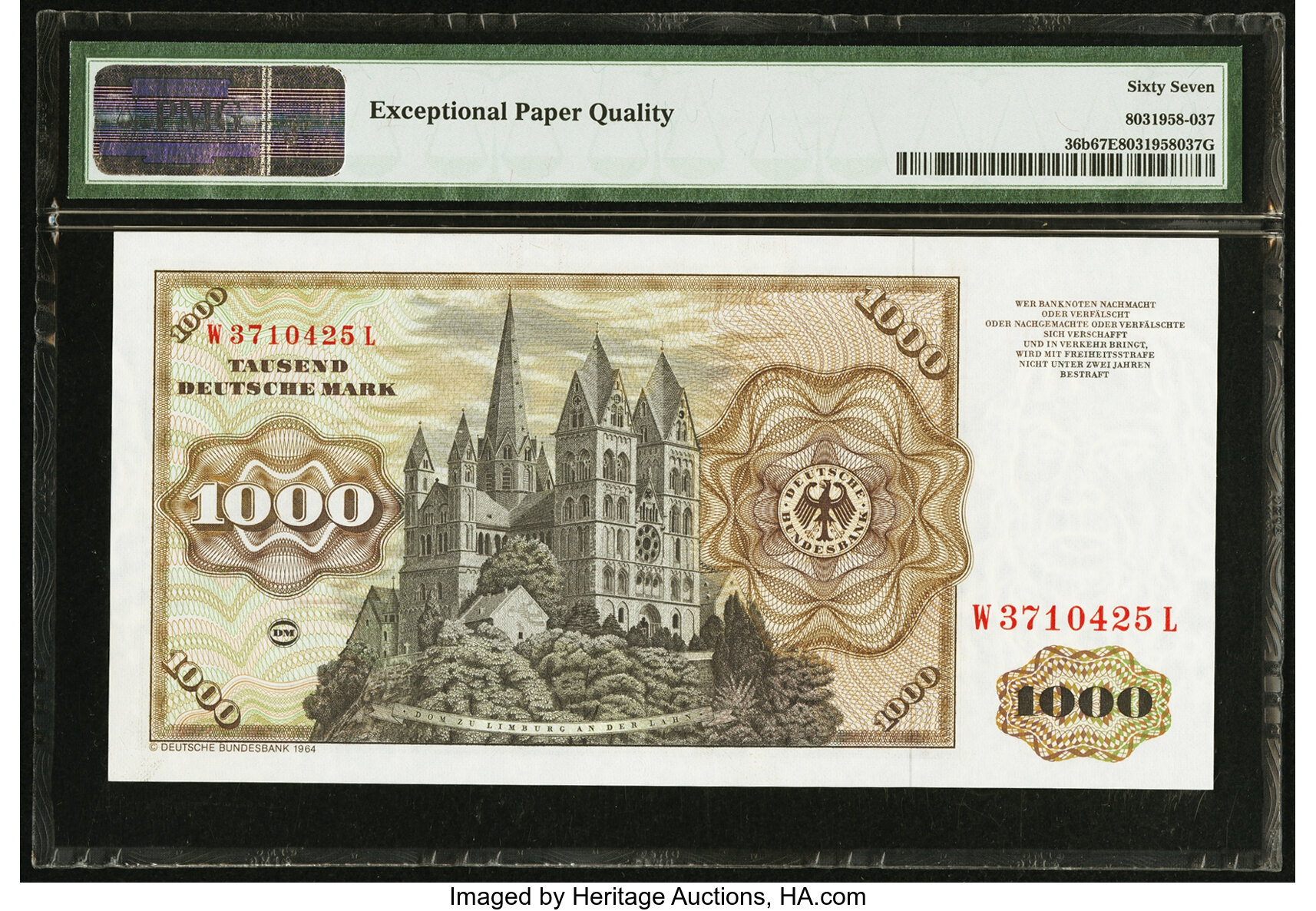 image for: Germany, Federal Republic of  1,000 deutsche mark (B207b)