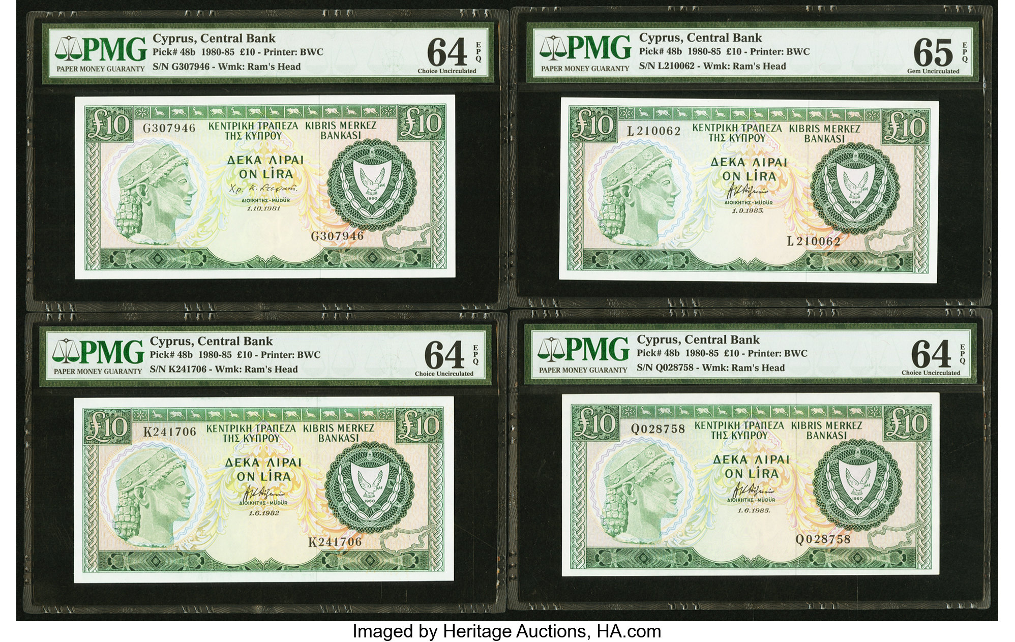 image for: Cyprus  10 pounds (B308as)