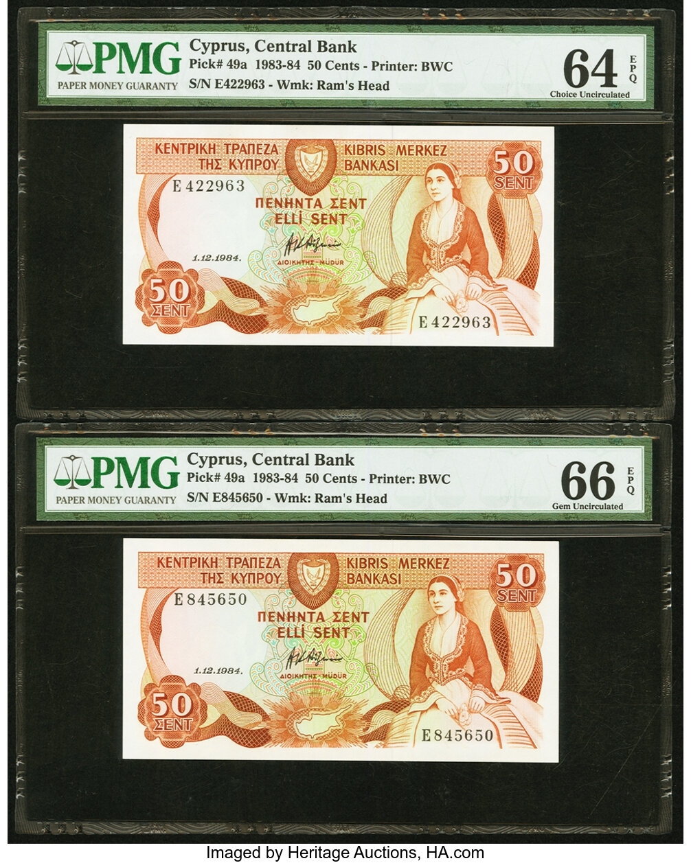 image for: Cyprus  50 cents (B309a)