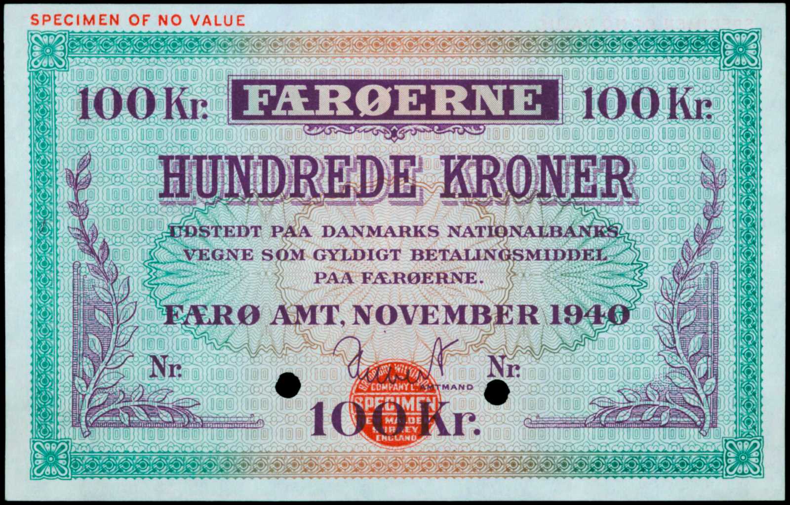 image for: Faroe Islands  100 kroner(B111a)