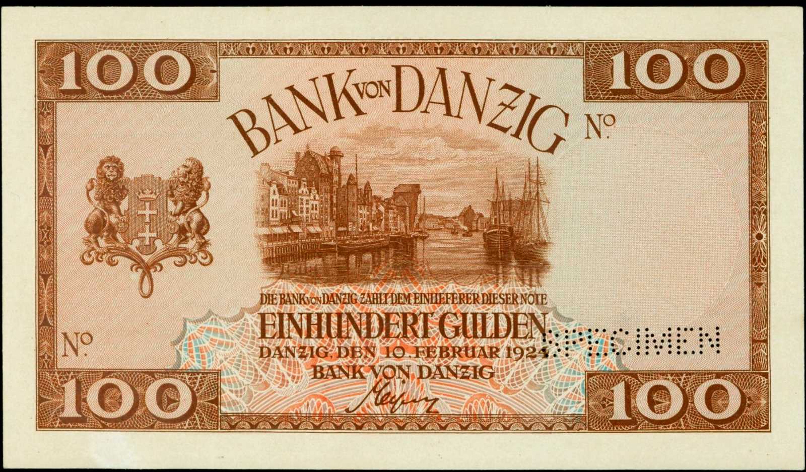 image for: Danzig  100 gulden(B405ap)