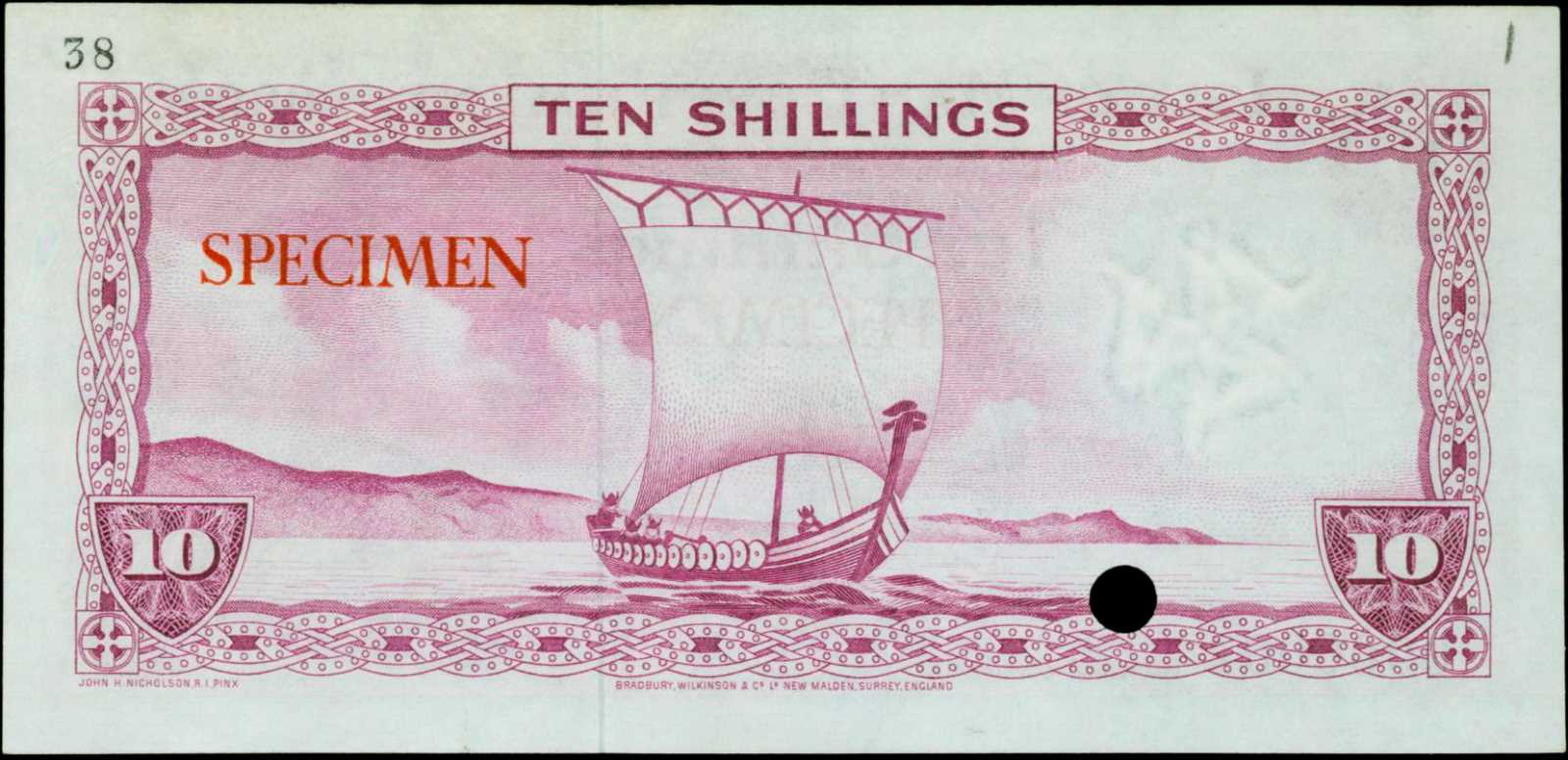 image for: Isle of Man  10 shillings (B101a)