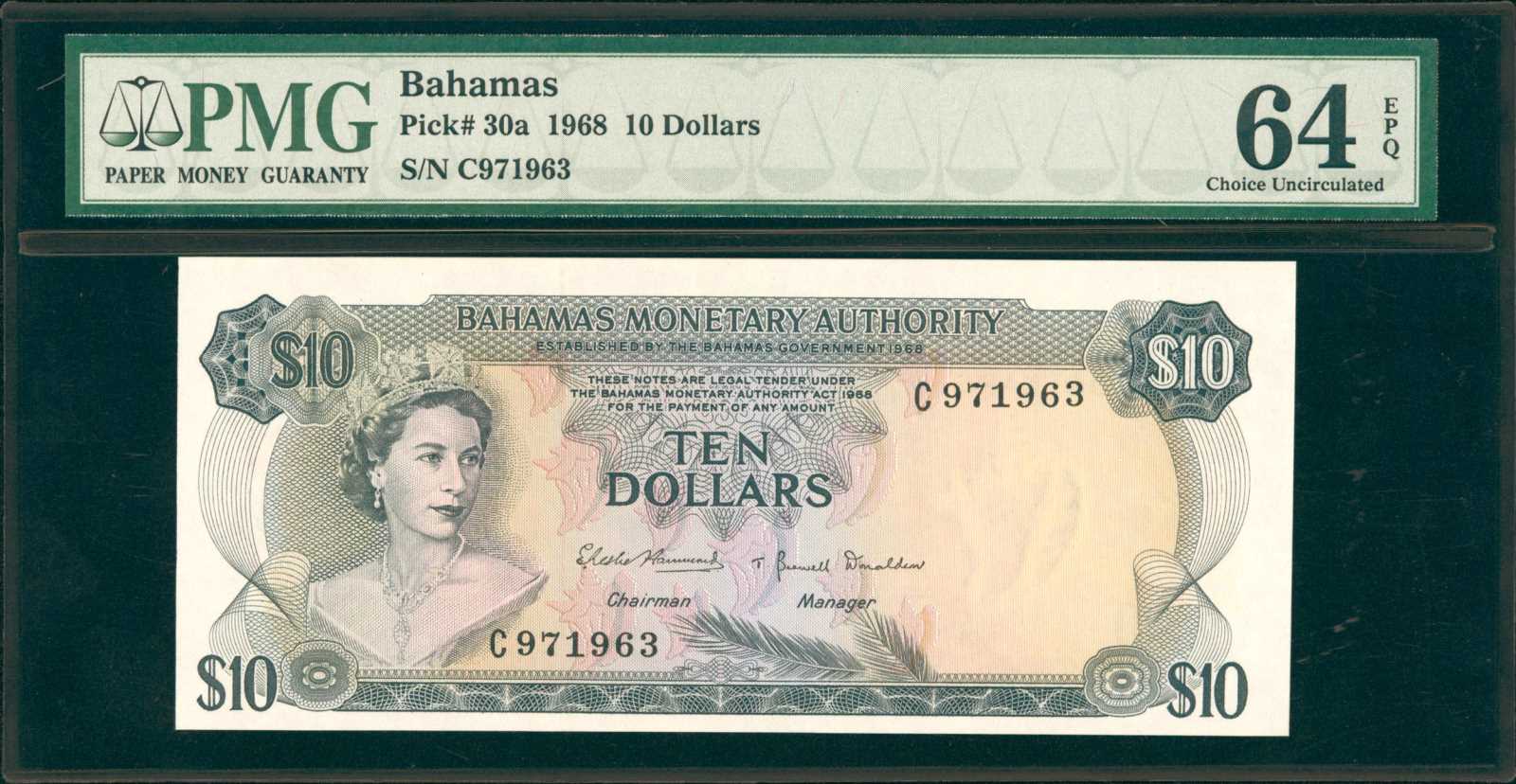 image for: Bahamas  10 dollars (B205as3)
