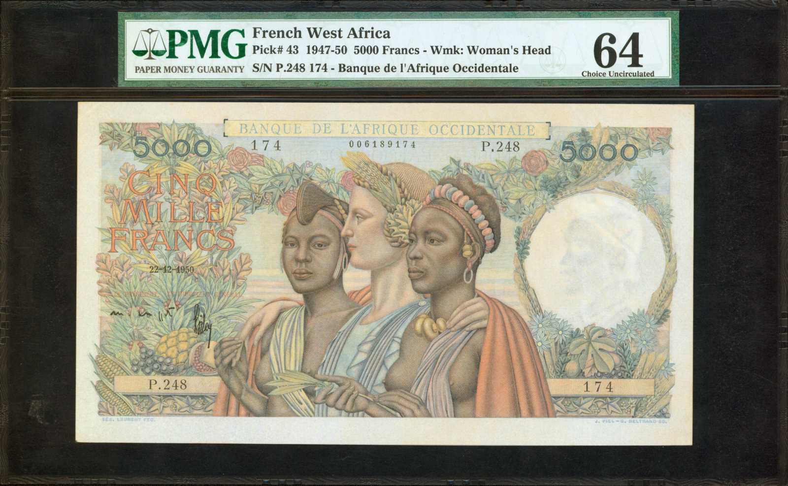 image for: French West Africa  5,000 francs(B127d)