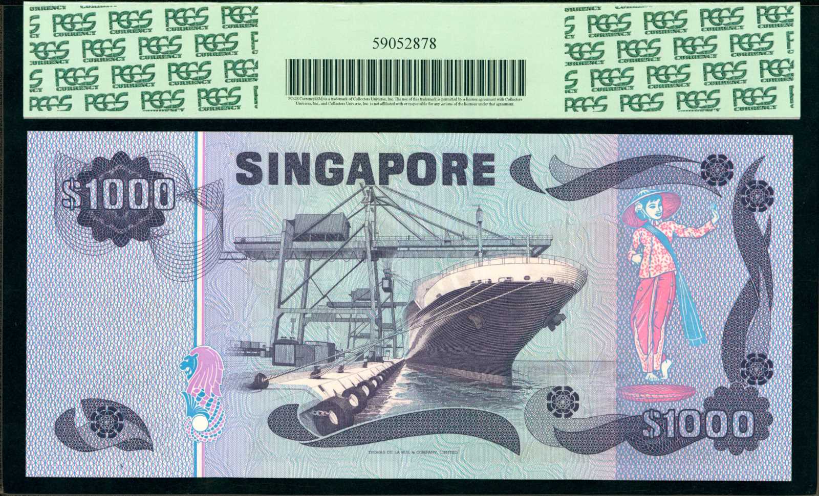 image for: Singapore  1,000 dollars (B117a)